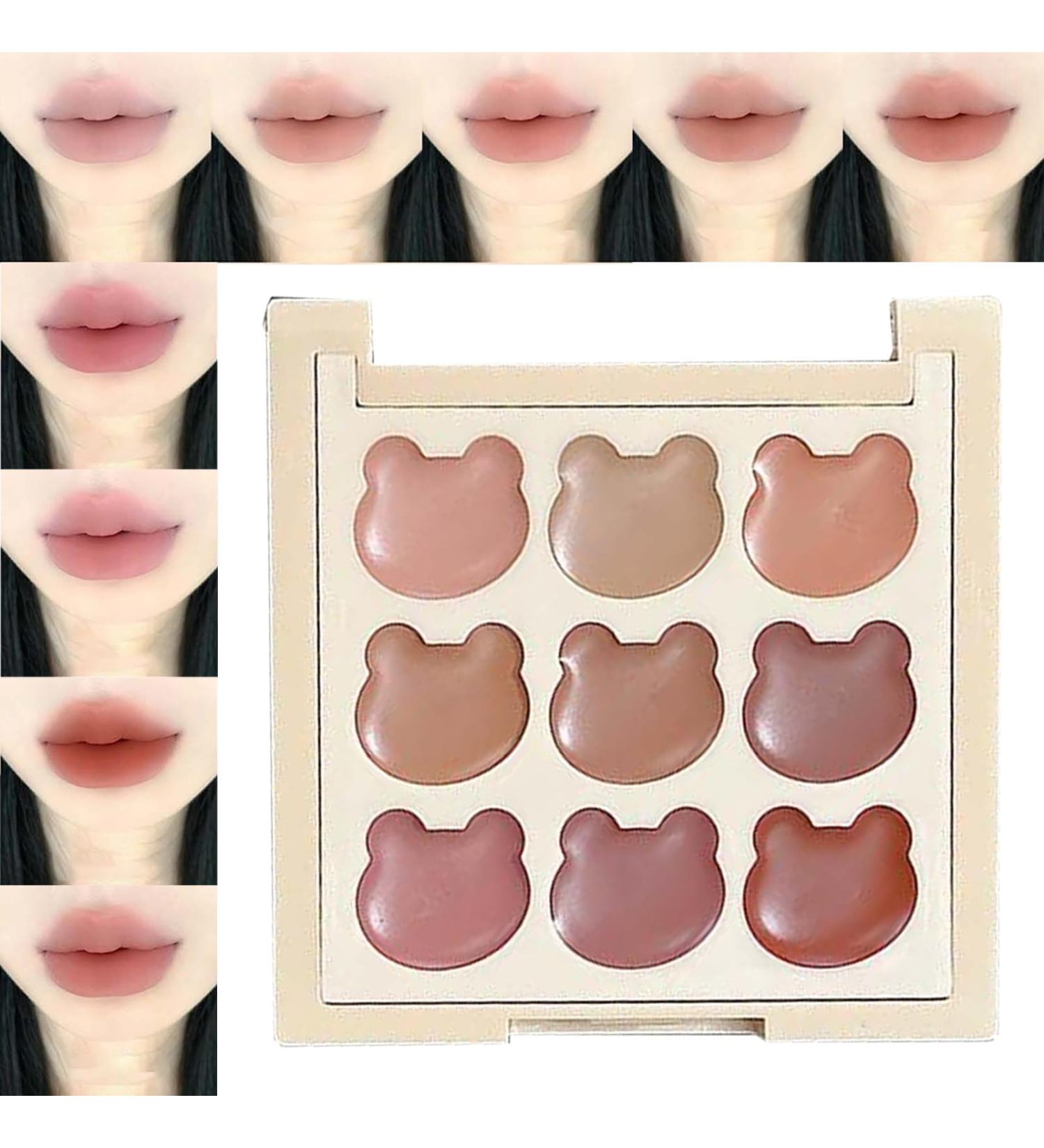 Lip Gloss Palette 9 Shades of Makeup for Women - Lightweight Velvet Finish Compact Size for Travel School Dates & Events - Buy Online on GoSupps.com