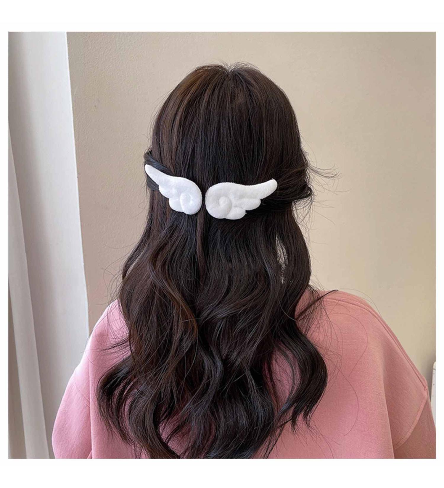 Inilbran Vintage Angel Wing Hair Clips White Plush Angel Wing Hair Barrettes French Cartoon Plush Wings Hairclips Minimalist Kawaii Plush Hair Clips Decorative Hair Accessories for Women and Girls - Buy Online on GoSupps.com