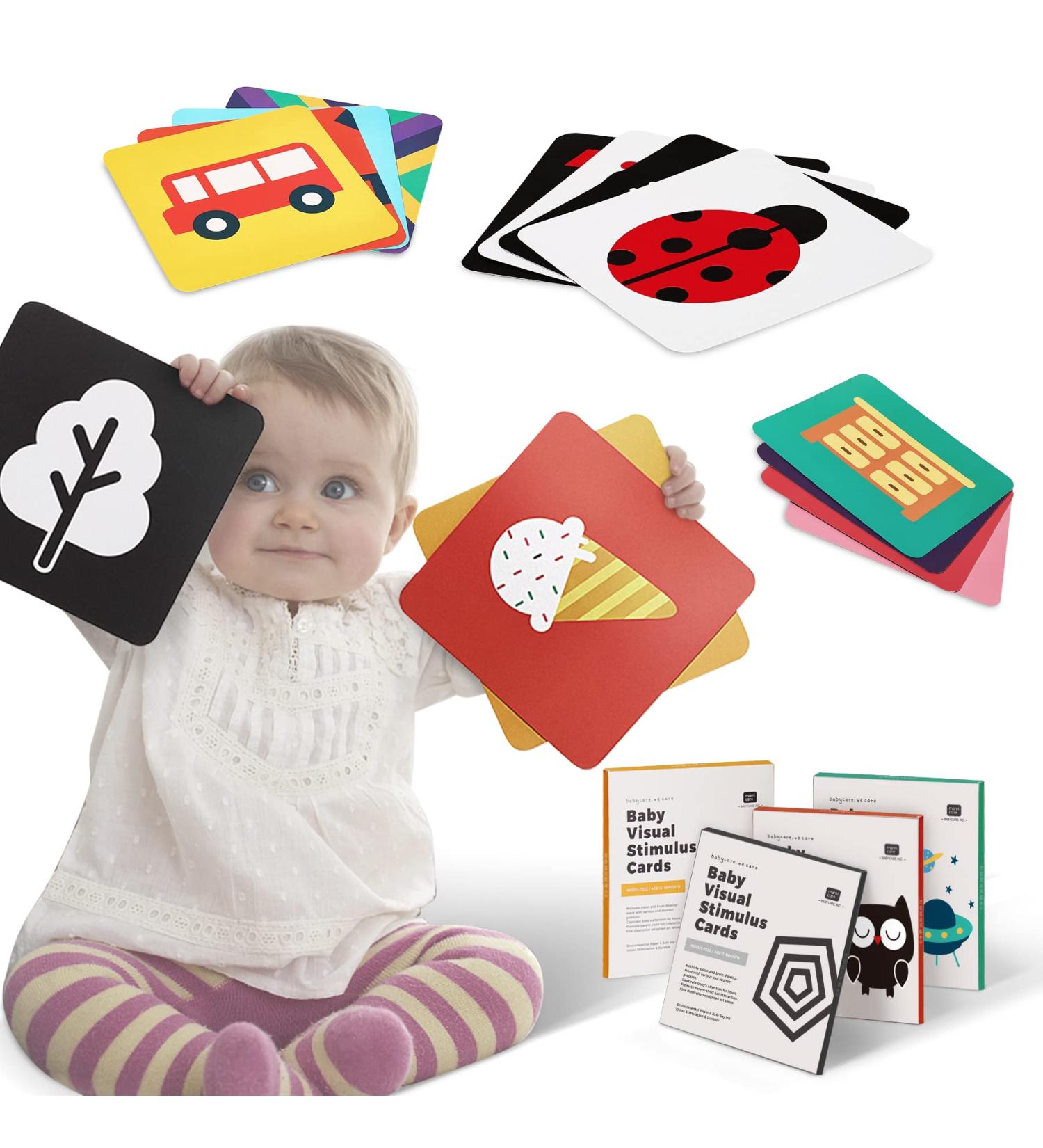 BC Babycare High Contrast Baby Flash Cards for Newborn, 80Pcs - Stimulating Infant Toys 0-6 Months - Buy Online on GoSupps.com