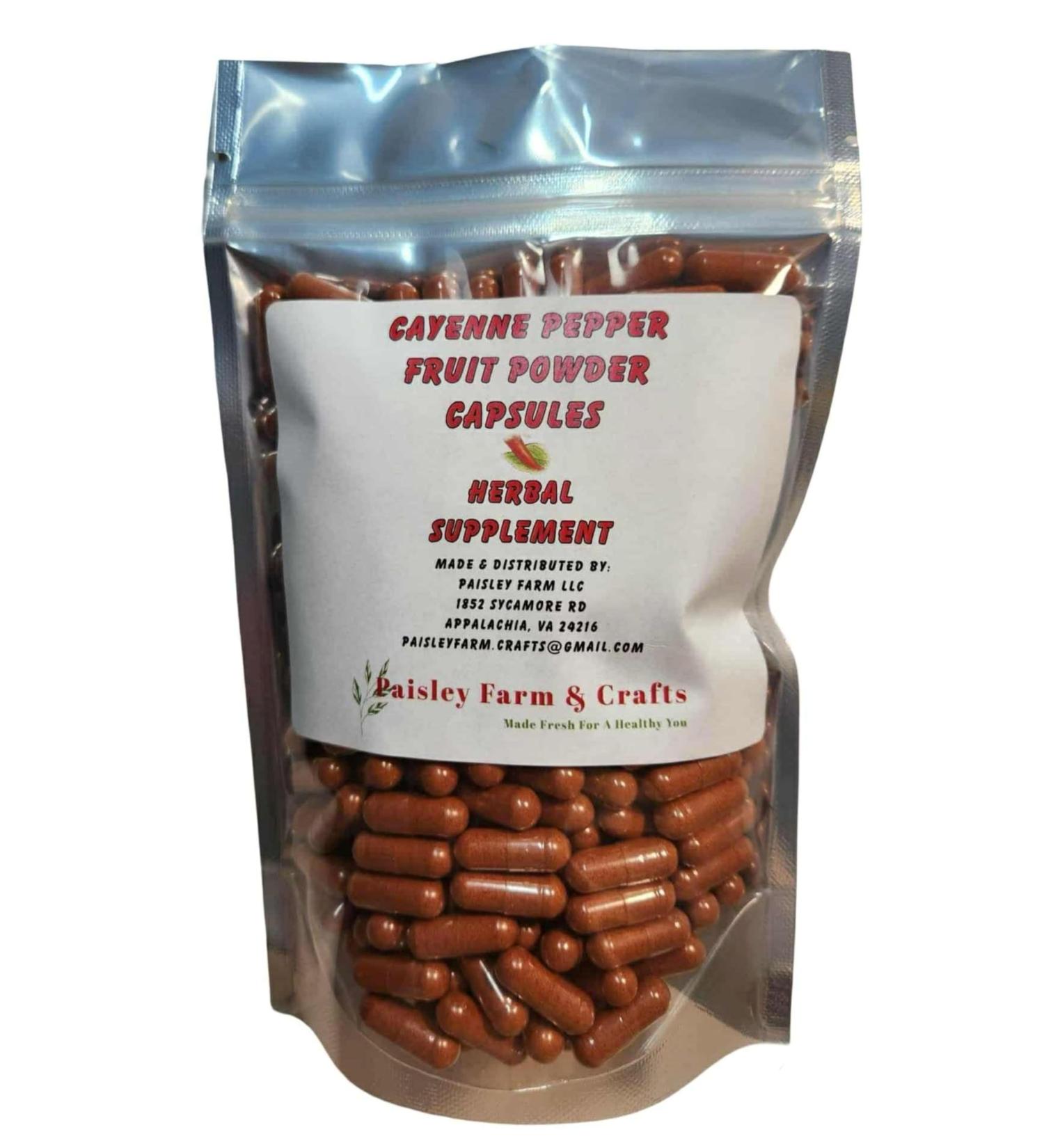 Cayenne Fruit Pepper Powder Capsules 300 Ct - Made Fresh On Demand! - Buy Online on GoSupps.com