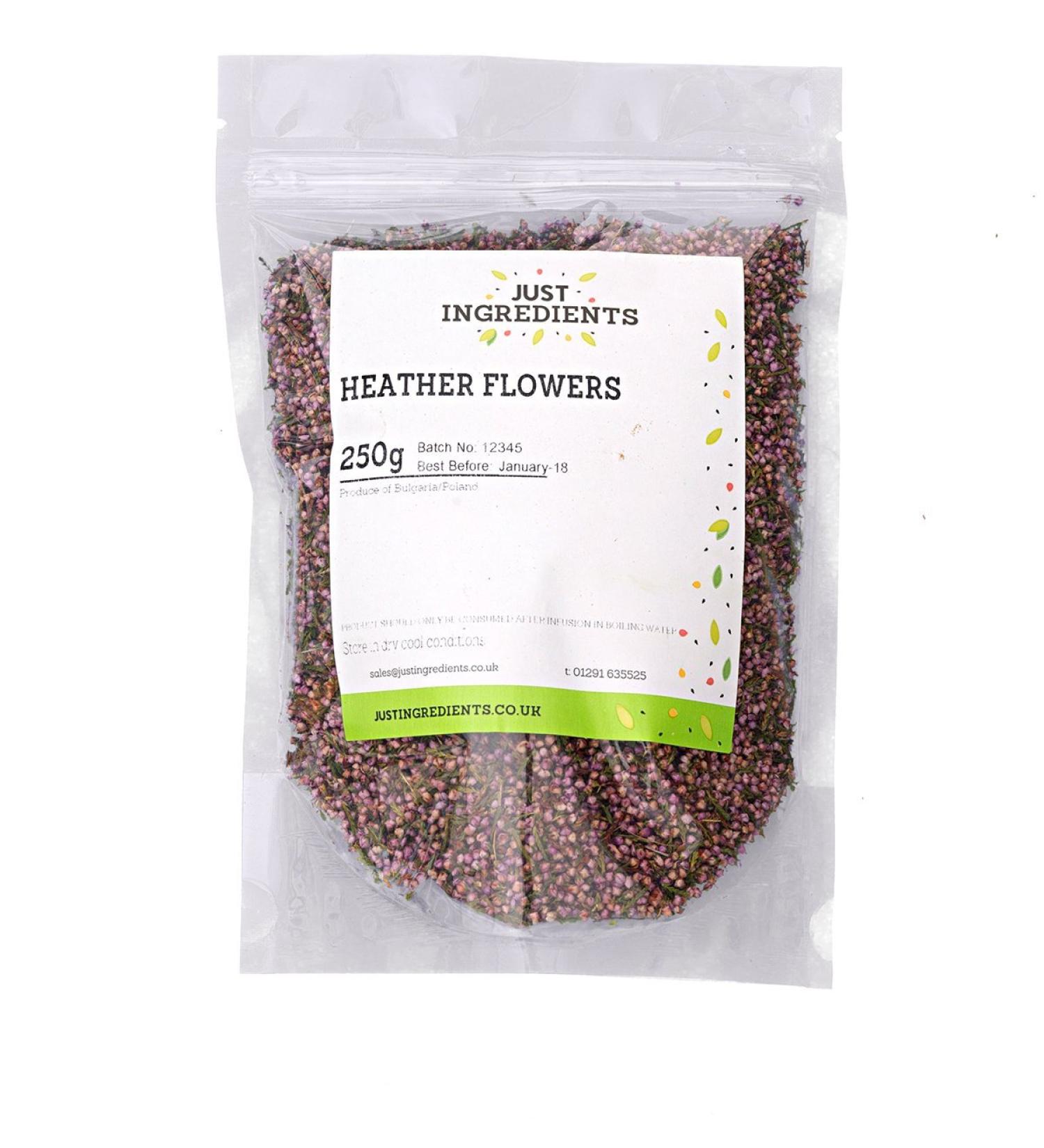 JustIngredients Essential Heather Flowers 100g - Pack of 4 - Buy Online on GoSupps.com