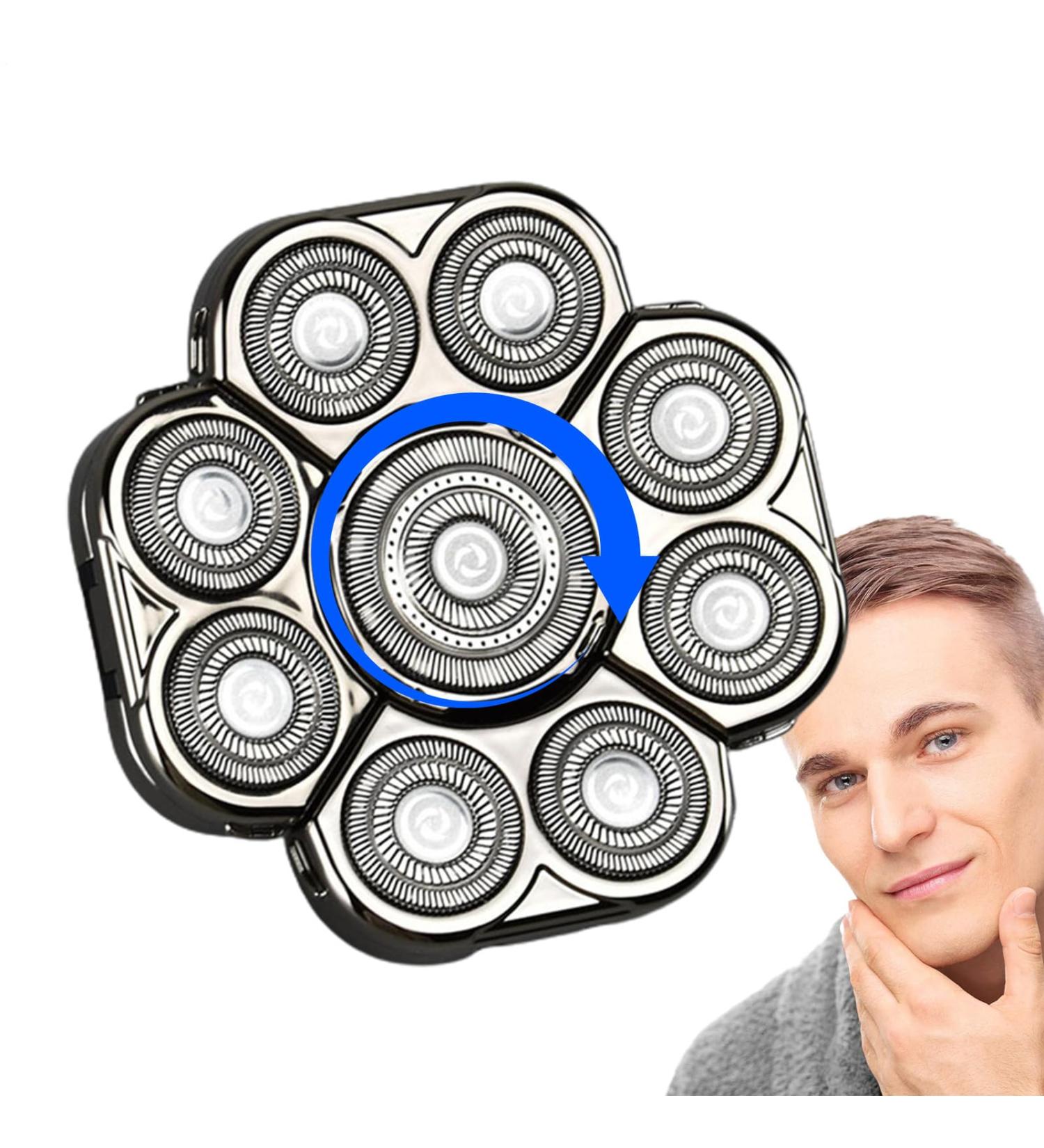 Replacement heads for electric shaver 360 degree rotation 360 degree rotation extreme speed with 9 heads Silver - Buy Online on GoSupps.com