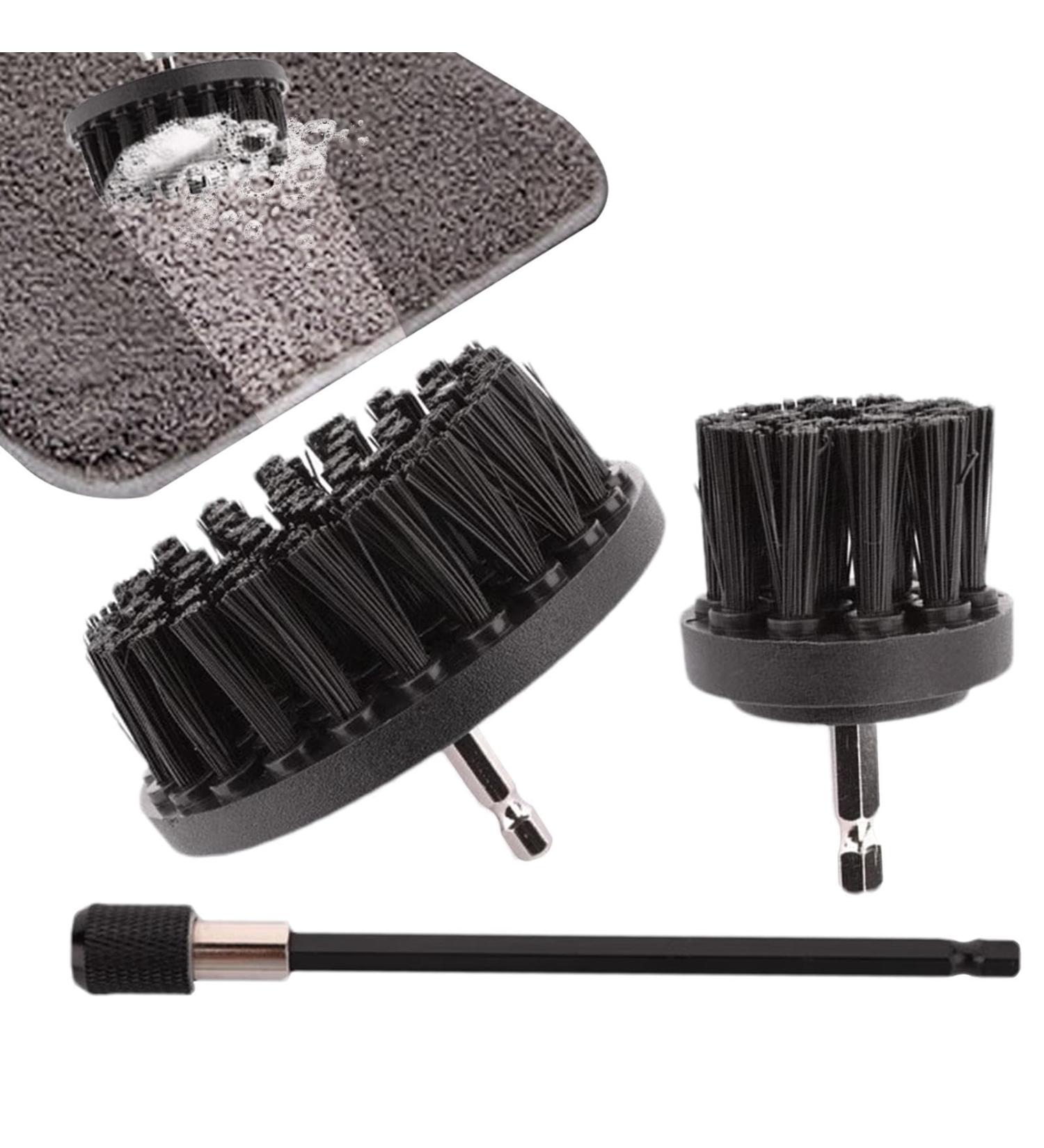 Skoulazeo Drill Brush Attachments for Cleaning | Power Scrubber Cleaning Brush Extended Long Attachment Set - All-Purpose Scrub Brushes Kit for Grout Floor Tub Tile Bathroom - Buy Online on GoSupps.com