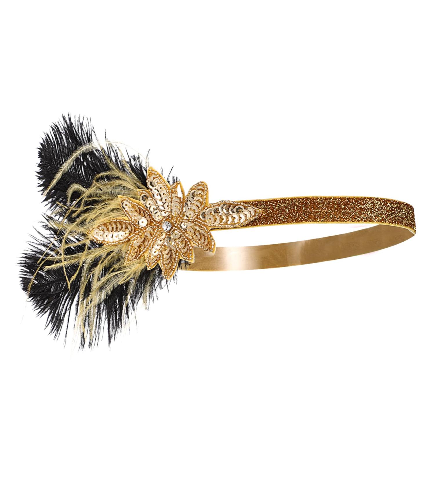 Bridal Hair Accessories Decor Headbands Hair Ties Hair Bands Plume Headband Women Costume Headwear Flapper Headpiece Headdress for Cosplay Sequins Bride Cloth The Photo - Buy Online on GoSupps.com