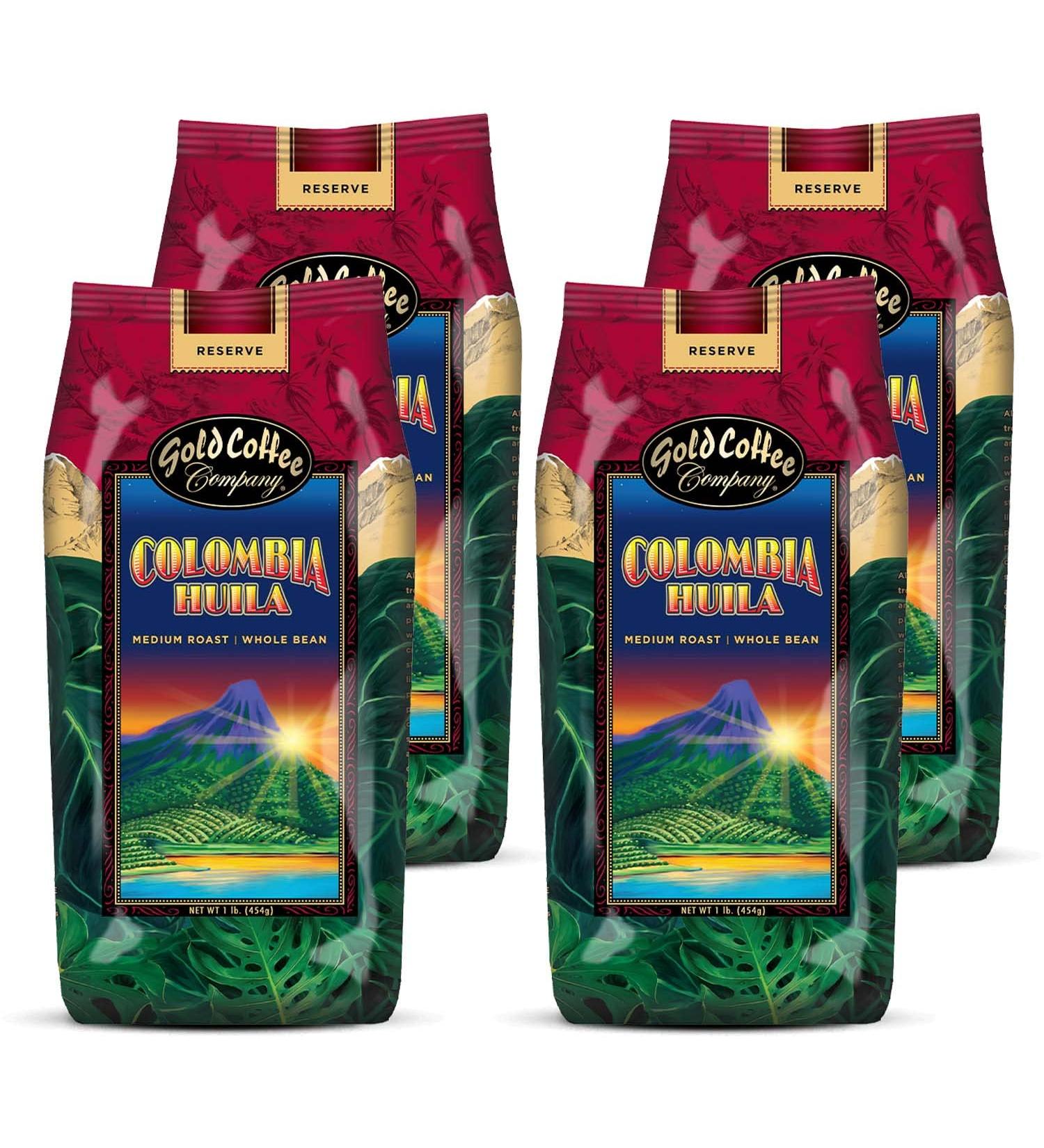 Colombia Huila Whole Bean 1lb - Pack of 4 - Buy Online on GoSupps.com