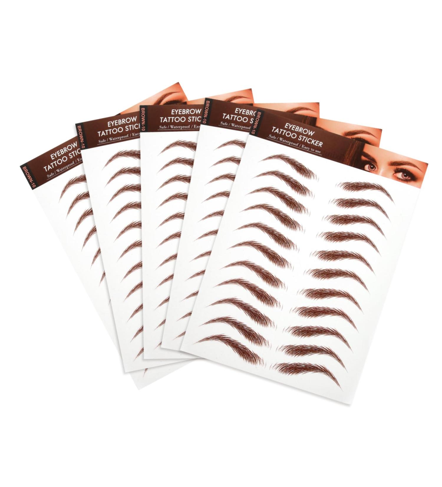 Beavorty 5 Sheets Brown Sticker Makeup Stickers Eyebrow Stickers Costume Makeup Supplies - Buy Online on GoSupps.com