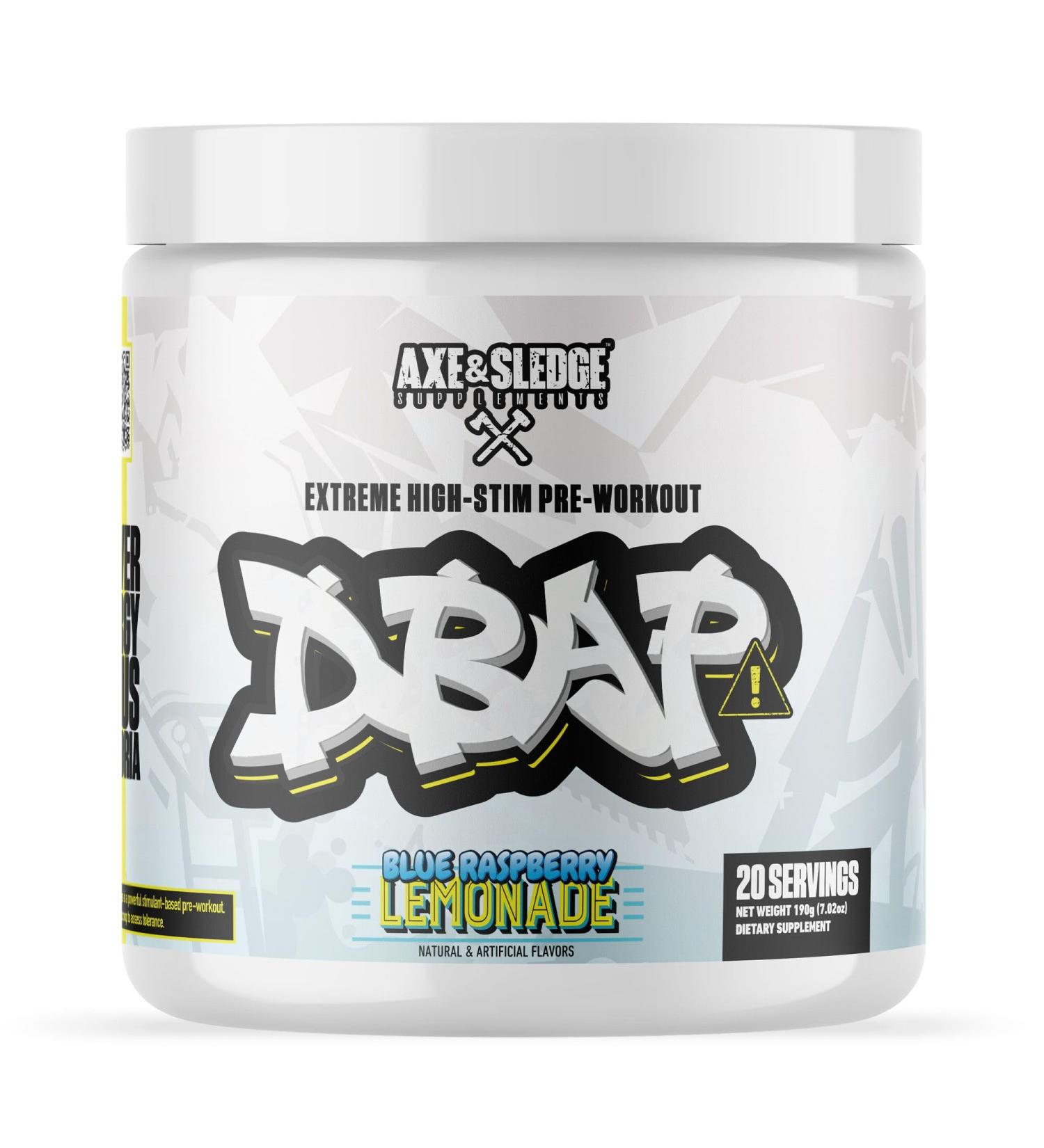 DBAP Extreme High Stim Pre-Workout Powder | 400mg Caffeine | Beta Alanine Betaine Anhydrous Electrolytes & Focus | High Stimulant Pre Workout Supplement | 20 Servings Blue Raspberry Lemonade - Buy Online on GoSupps.com
