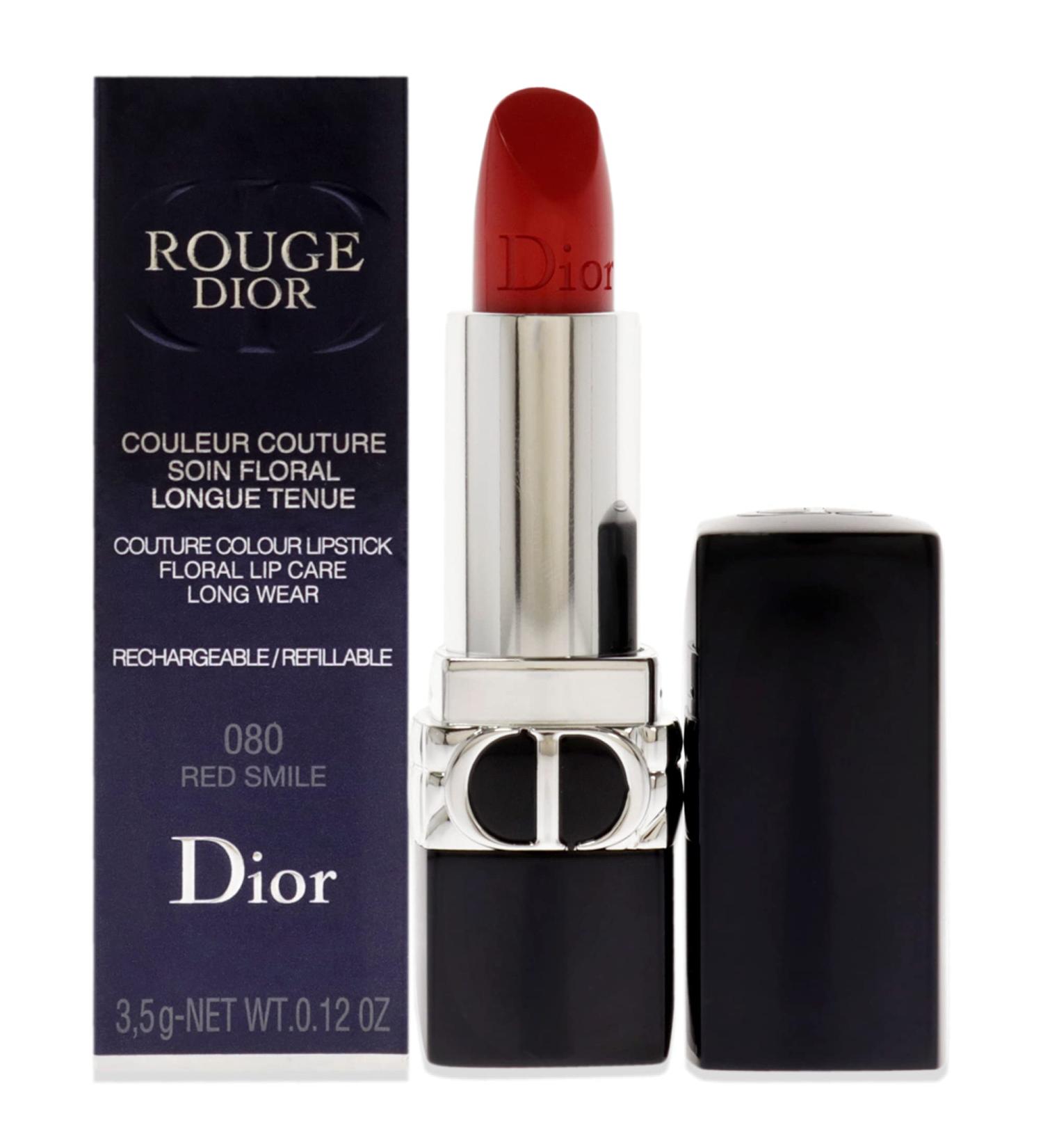 Christian Dior Rouge Dior Couture Lipstick Satin - 080 Red Smile 0.12 oz - Women's Refillable Lipstick - Buy Online on GoSupps.com