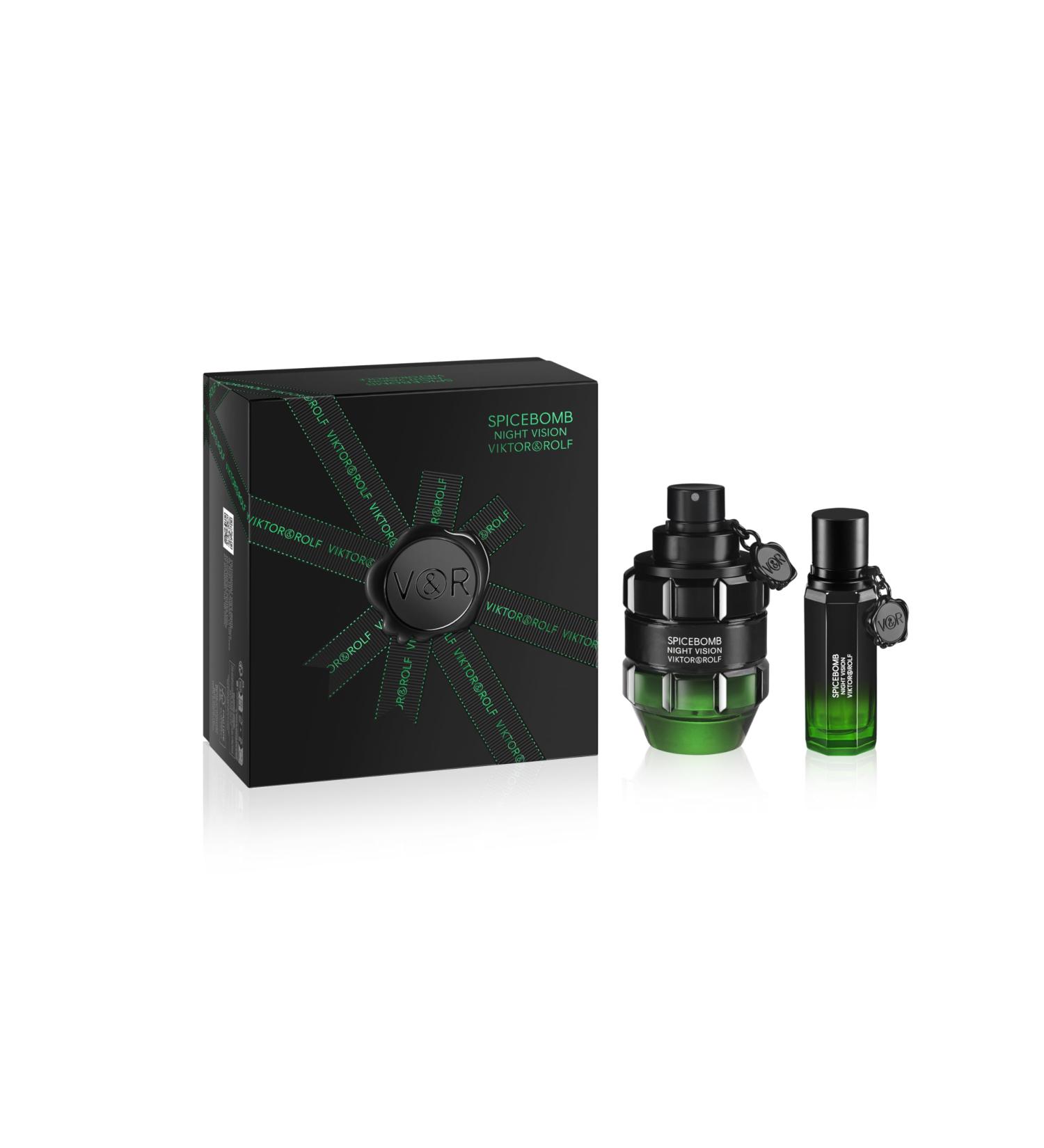 Viktor&Rolf - Spicebomb Nightvision Eau de Toilette Spring Gift Set - Woody & Spicy - Cologne for Men - With Notes of Citrus & Tobacco - Full Size 3 Fl Oz & Travel Size 0.68 Fl Oz - Buy Online on GoSupps.com