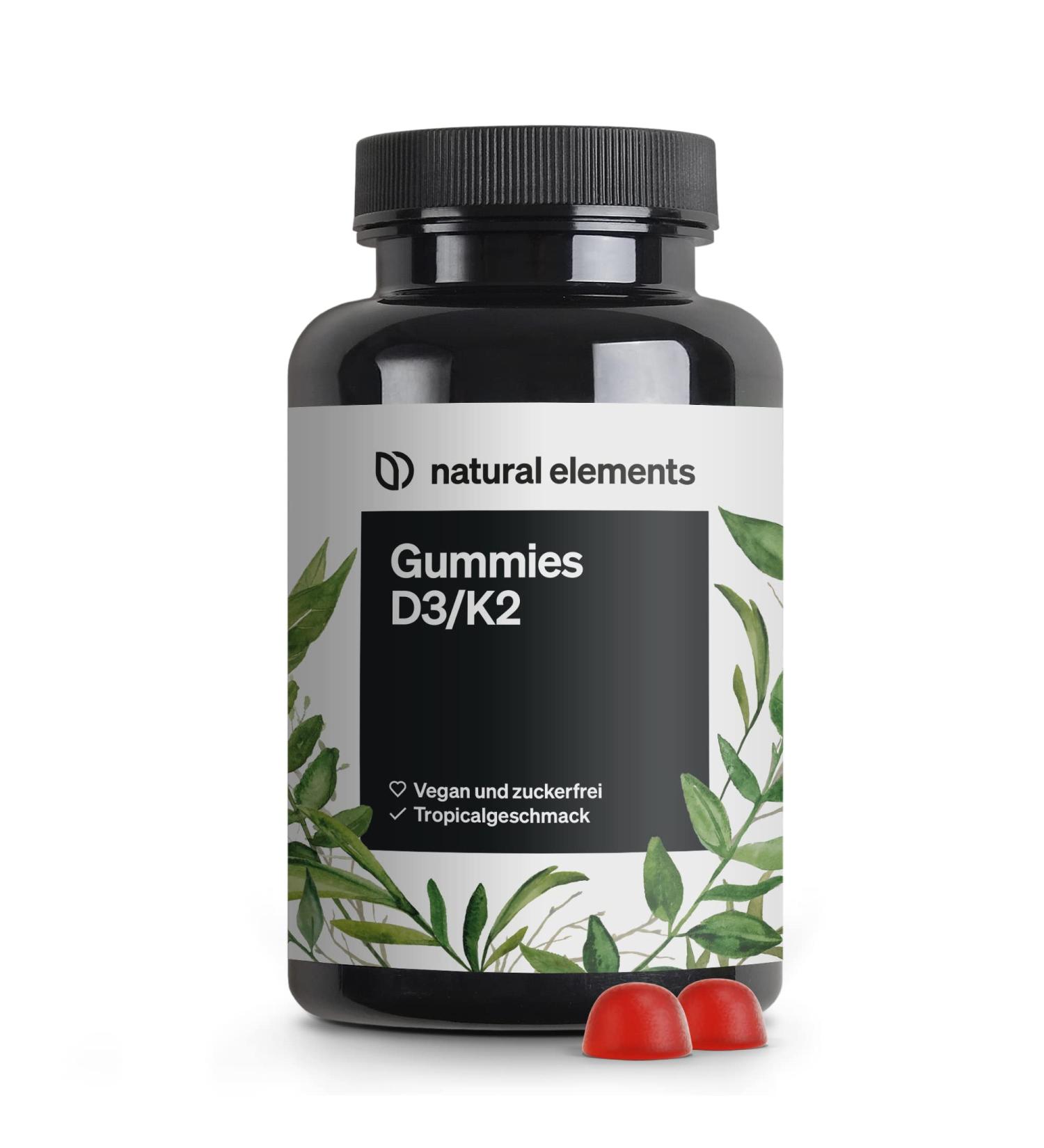 Buy Vegan Vitamin D3 K2 - 120 Fruity Gummies 1 000 I.E. Daily Dose Sugar-Free & Tropical Flavor - K2Vital - Made in Germany - Buy Online on GoSupps.com