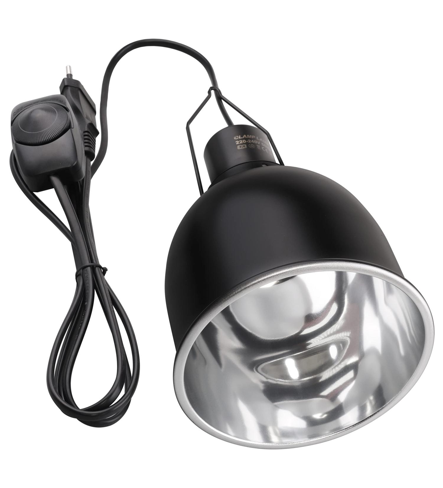 Buy Aiicioo Reptil 5.5 Aluminum Reflecting Dome Light for Lizards & Chameleons - Removable Ceramic Head & ON/AUS Tax Cable - Optimal Heat & Light Solution - Buy Online on GoSupps.com