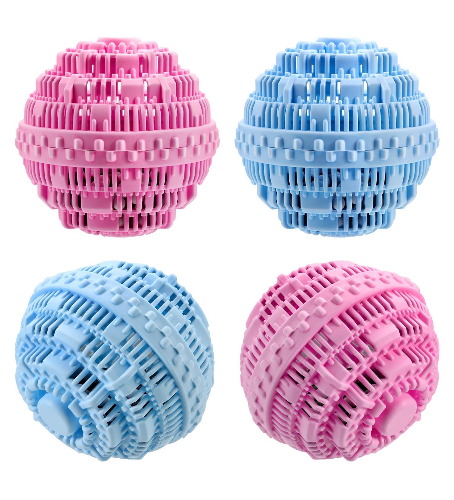 4-Piece Laundry Ball Set for Ultra Washer and Dryer Efficiency - 1500 Washings (Blue & Red) - Buy Online on GoSupps.com