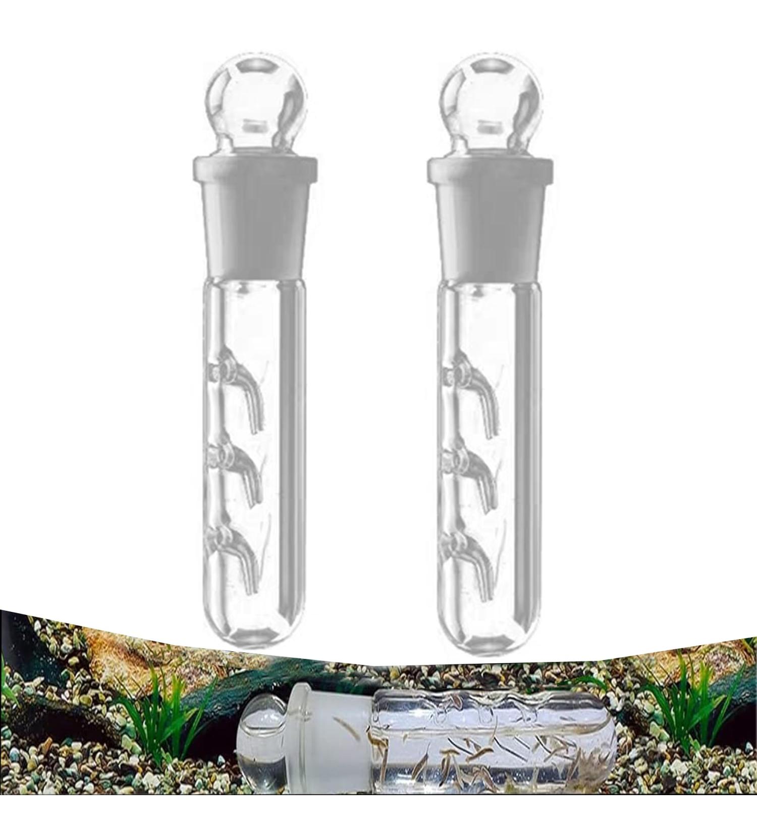 DXIA 2 Pcs Clear Crystal Glass Planaria Trap Cathers Durable Worm Catch Pen Shrimp Leeches Catcher with One 3 Holes for Cherry Shrimp Crystal Red Shrimp Dwarf Shrimp Aquarium Supplies - Buy Online on GoSupps.com