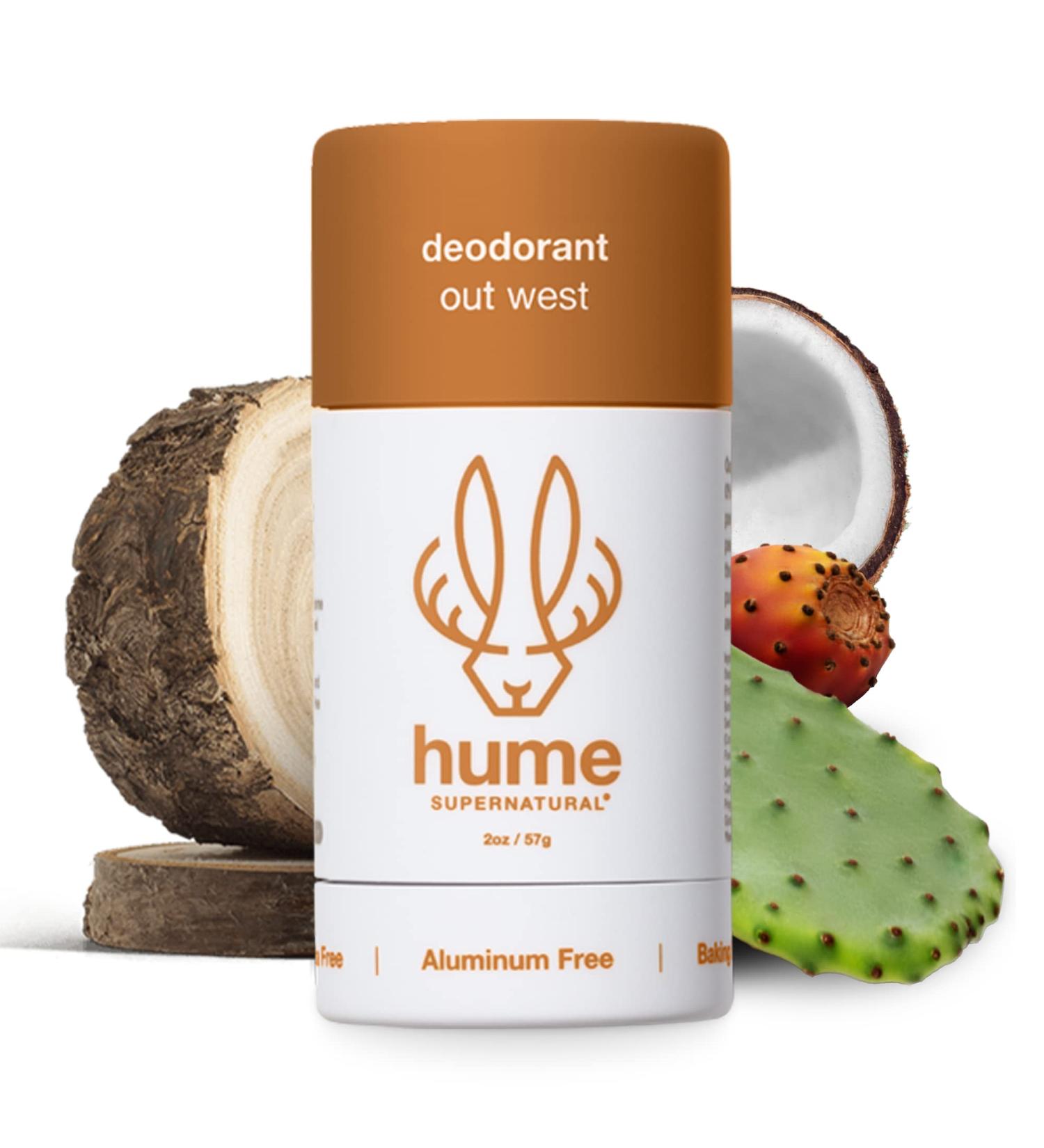 Hume Supernatural Natural Deodorant - Aluminum-Free, Probiotic & Plant-Based - Out West (1-Pack) - Buy Online on GoSupps.com