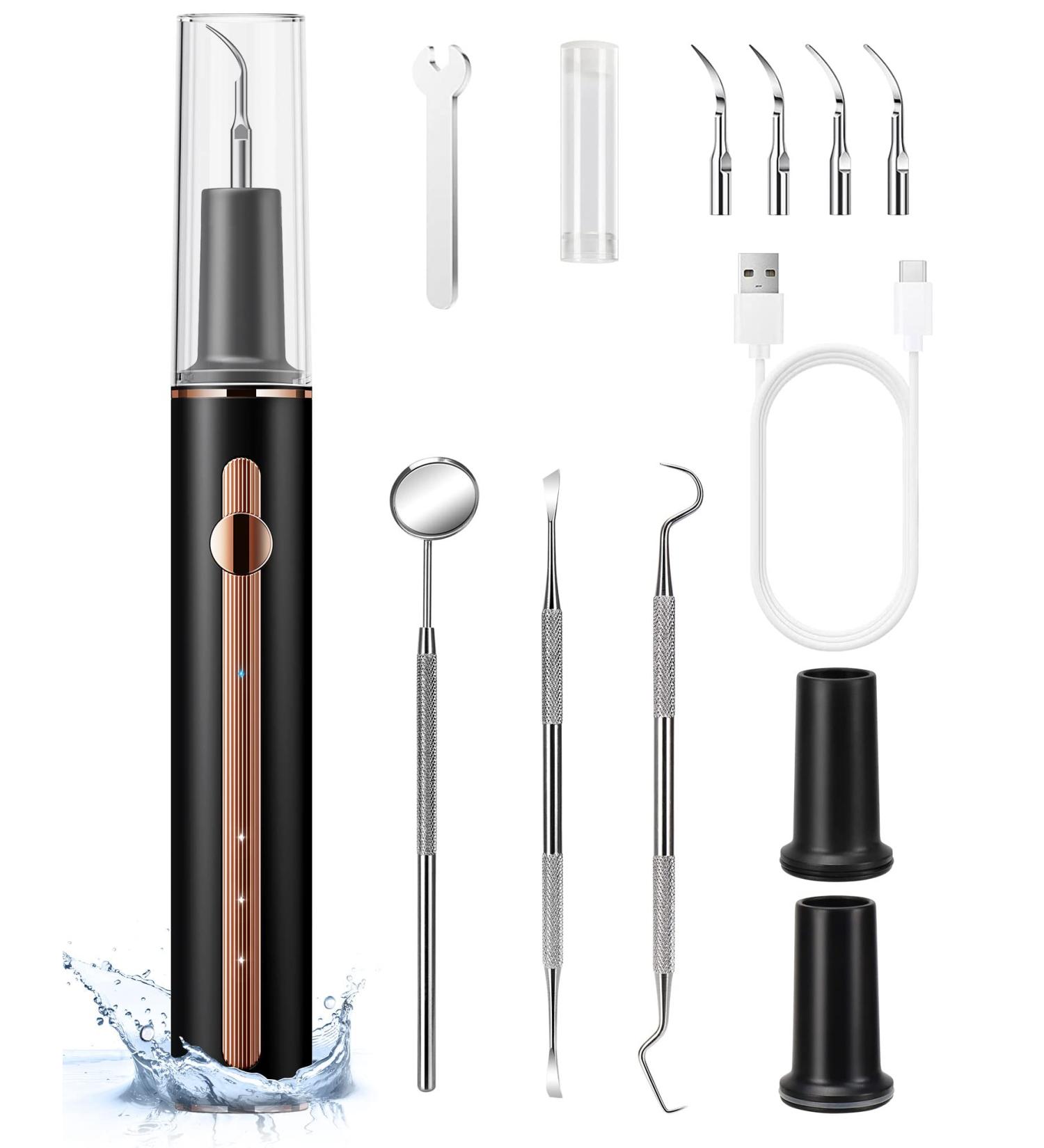 TANAVE Ultrasonic Plaque Remover Kit | Rechargeable Dental Tartar Remover with LED | Teeth Cleaning Tools for Tartar and Plaque Removal - Buy Online on GoSupps.com