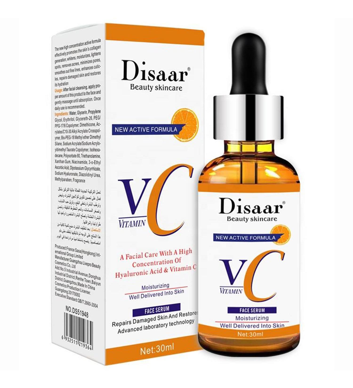 Buy Orange Vitamin C Facial Serum with Hyaluronic Acid | 30ml Hydrating Skin Repair & Moisturizing Serum for Better Skin Health - Buy Online on GoSupps.com