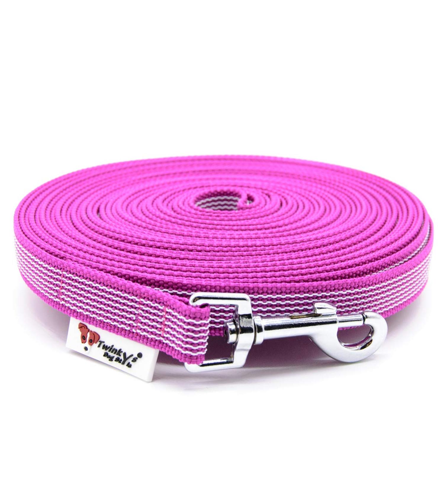 Buy Twinkys Dog Style Tow Leash - 20mm Wide Rubberized 50m Length for Dogs up to 50kg - Pink - Made in Germany - Buy Online on GoSupps.com