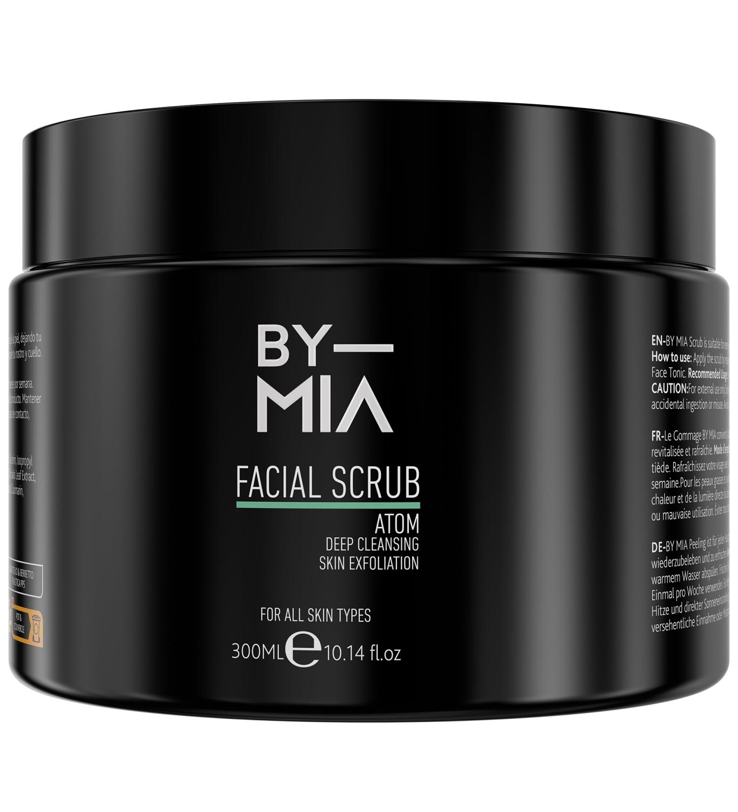 BY MIA Facial & Body Scrub Atom 300ml | Avocado Citrus & Vanilla Fragrance | Deep Cleansing & Skin Exfoliation | Moisturizing Effect for All Skin Types | Non-drying Formula | Skin Renewal - Buy Online on GoSupps.com