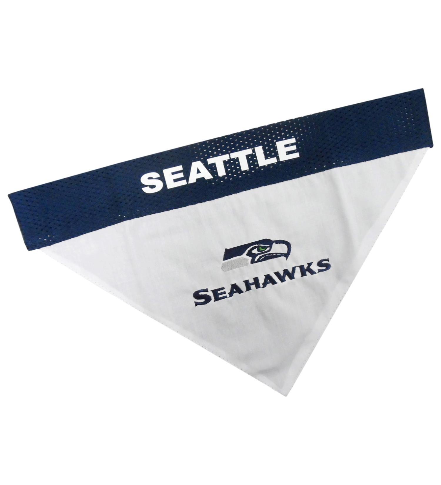 Pets First NFL Seattle Seahawks Reversible Dog Bandana - Premium Embroidered Team Logo - Large/X-Large - Buy Online on GoSupps.com