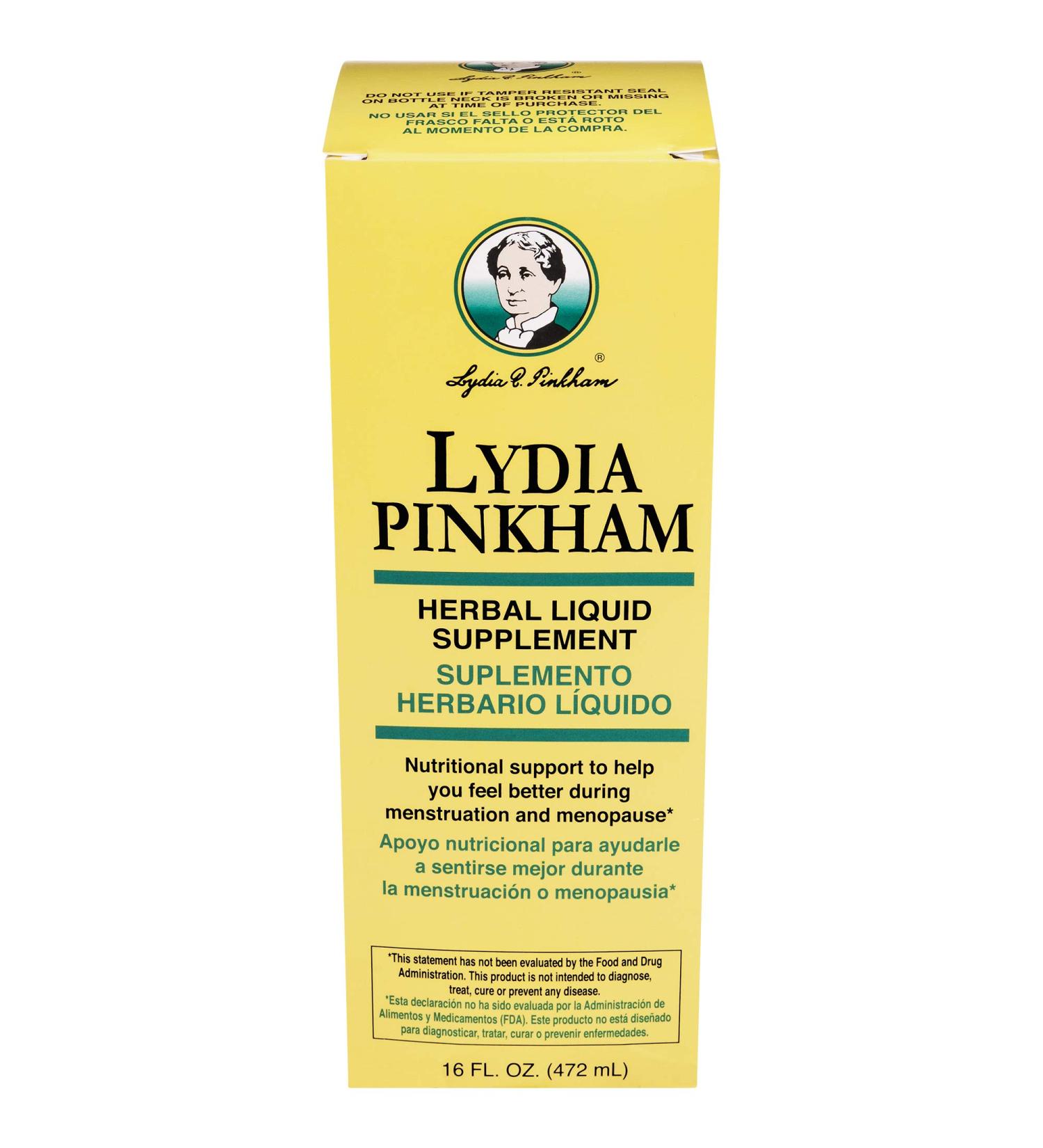 Lydia Pinkham Liquid Herbal Supplement - Menstruation & Menopause Support - 16 Ounce - Buy Online on GoSupps.com