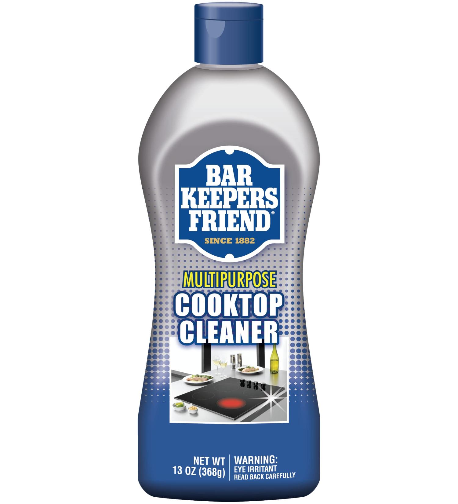 BAR KEEPERS FRIEND Cooktop Cleaner (13 oz) - Safe for Glass, Ceramic, Copper, Brass, Chrome, Stainless Steel - Buy Online on GoSupps.com
