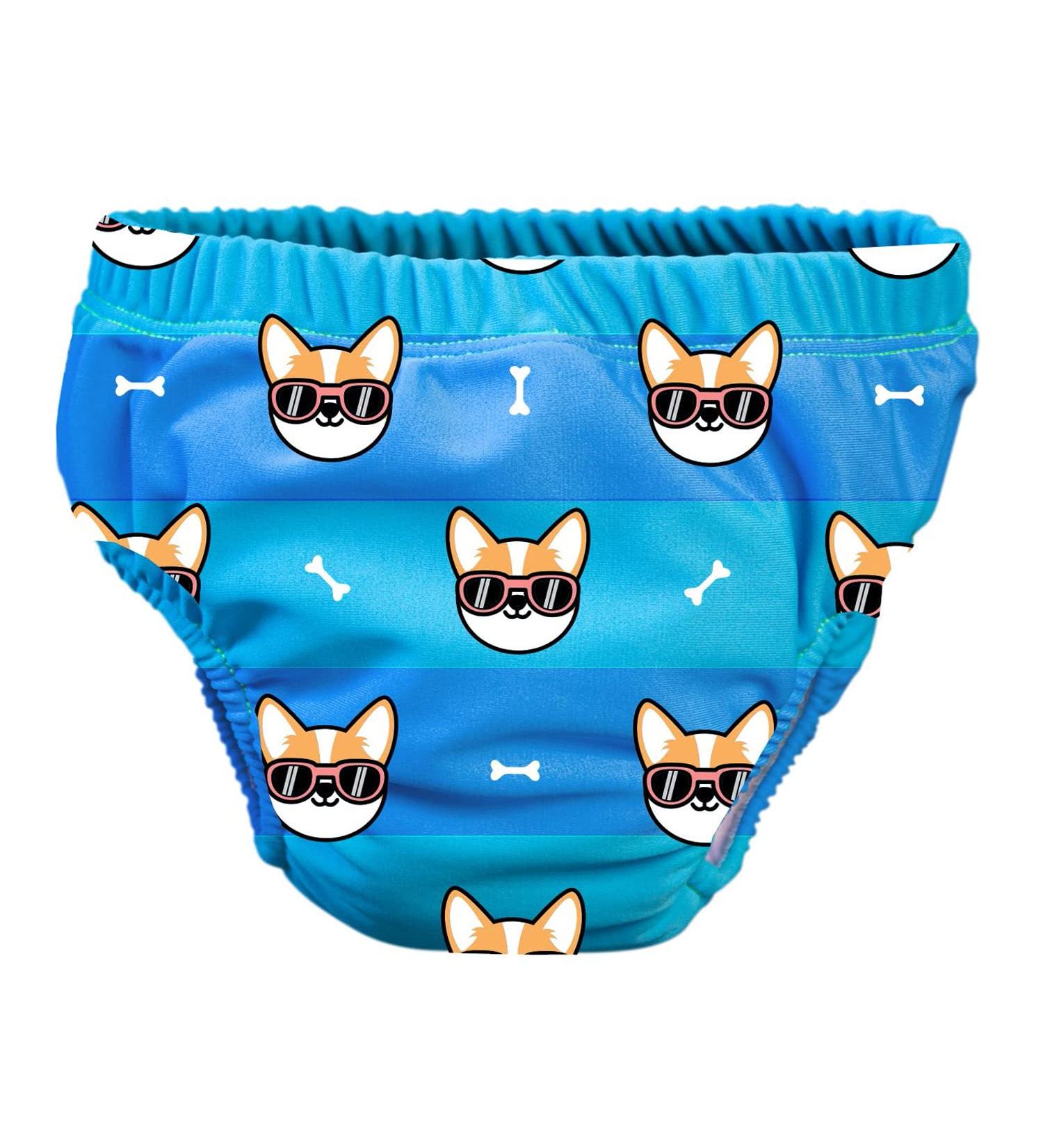 PSS!- Baby swimming pants - model cool dog - for babies from 3 to 8 kg - m - unisex - multi -colored design - absorbent and reusable - waterproof and convenient - 1 piece of cool dog M