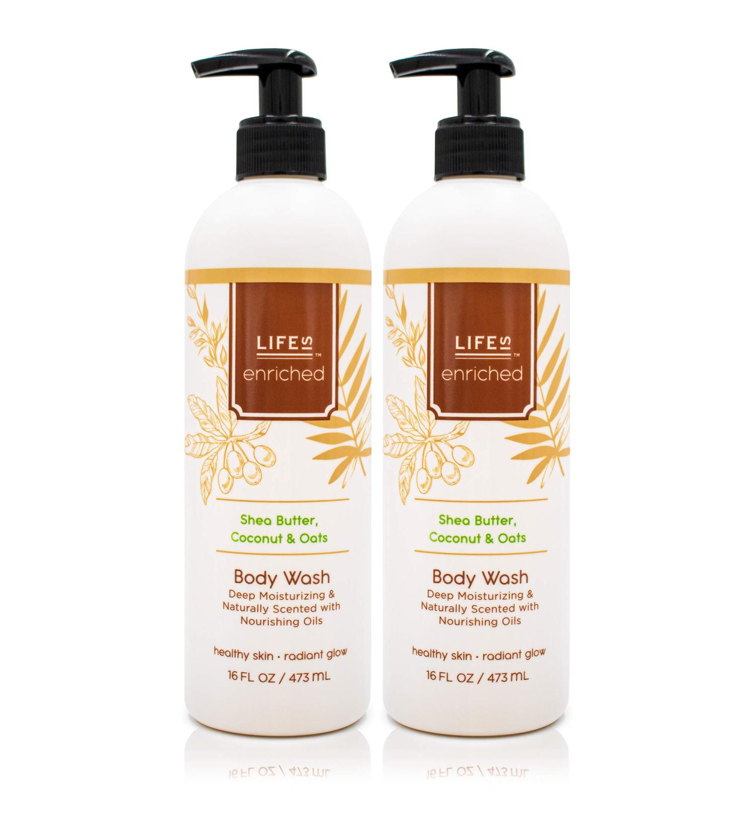 Sensitive Skin Moisturizing Body Wash - Fragrance & Sulfate Free - 2-Pack 16oz with Pump - Buy Online on GoSupps.com