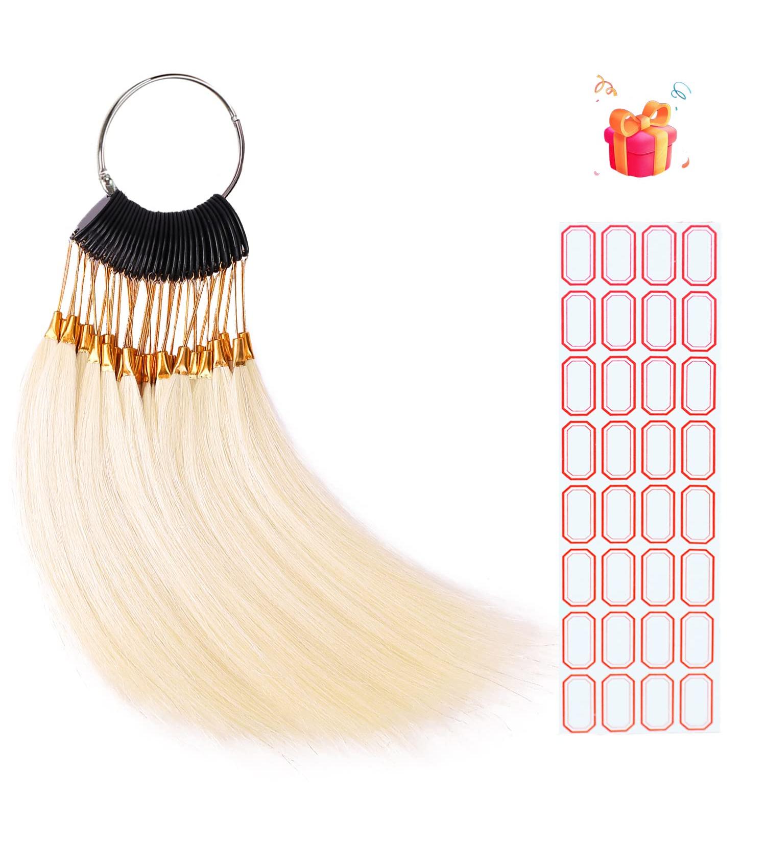 100% Human Hair Swatches Testing Color Rings for Salon - Lightest Blonde 30pcs/pack - Buy Online on GoSupps.com
