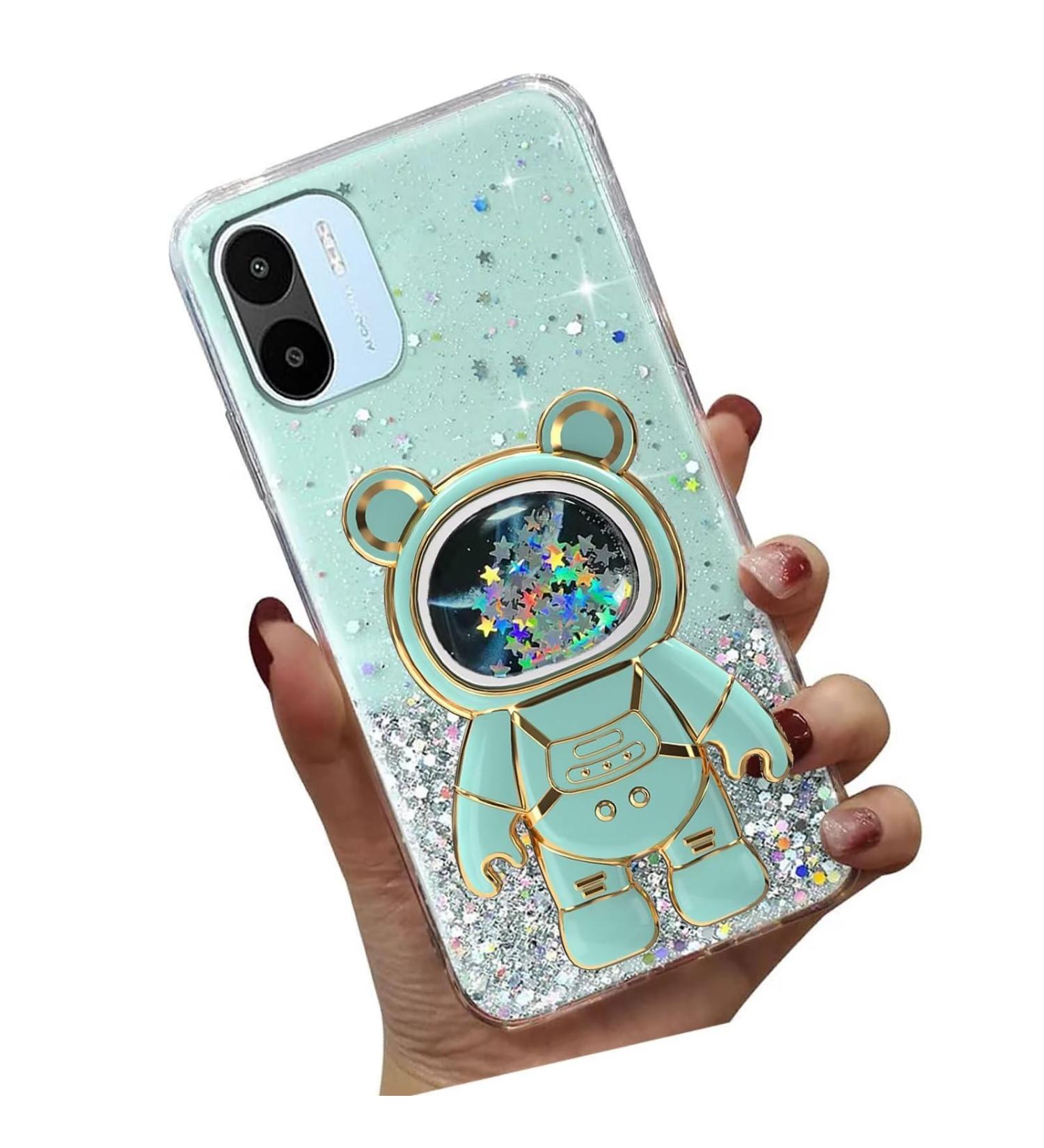 Tivenfezk Nadoli Xiaomi Redmi A1 Astronaut Glimmer Case | Soft Silicone Hidden Stand & Protective Cover - Buy Online on GoSupps.com