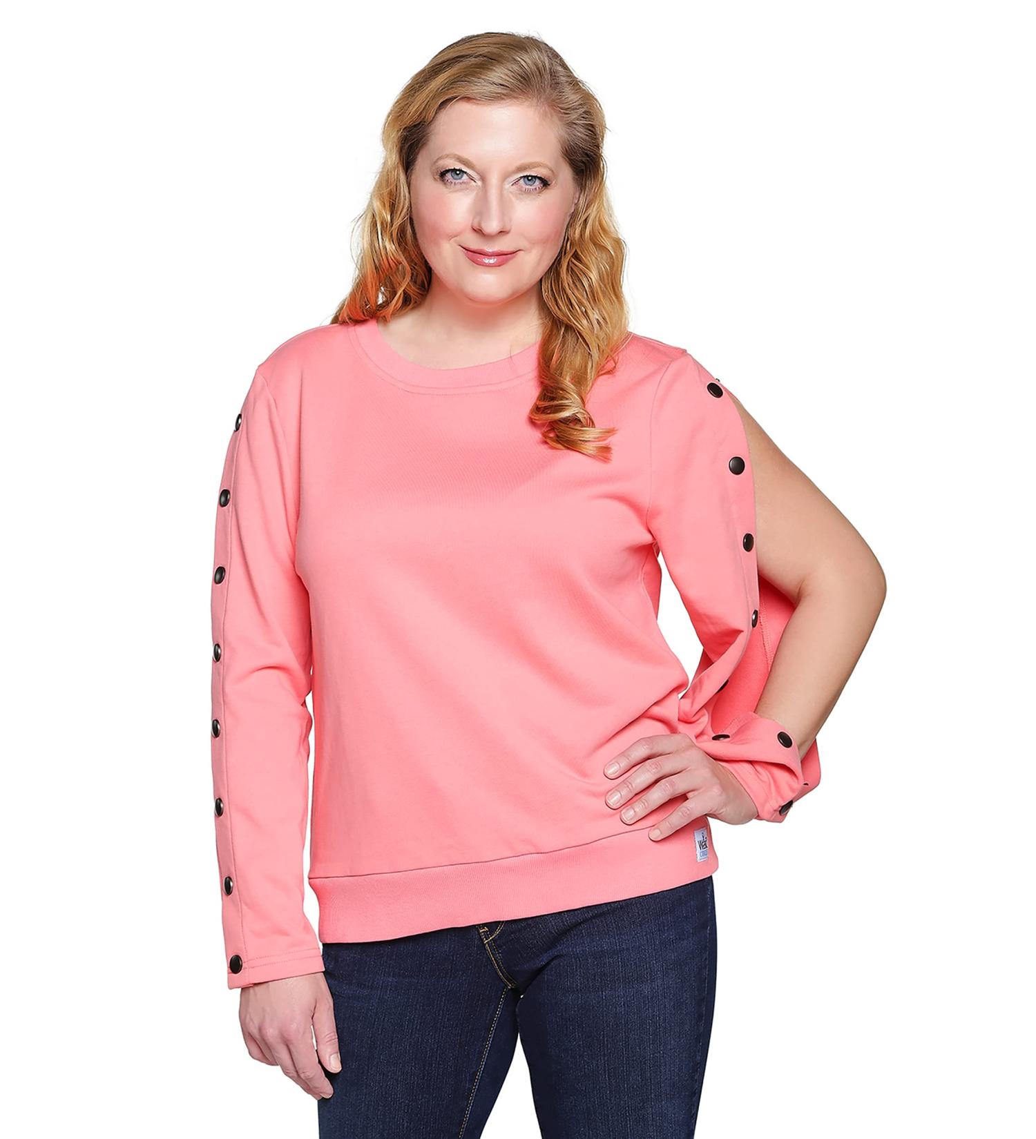 Long Sleeve Dialysis Shirts for Women | Easy Arm Port Access | Perfect Gift | Peach Sunset - Size Large - Buy Online on GoSupps.com