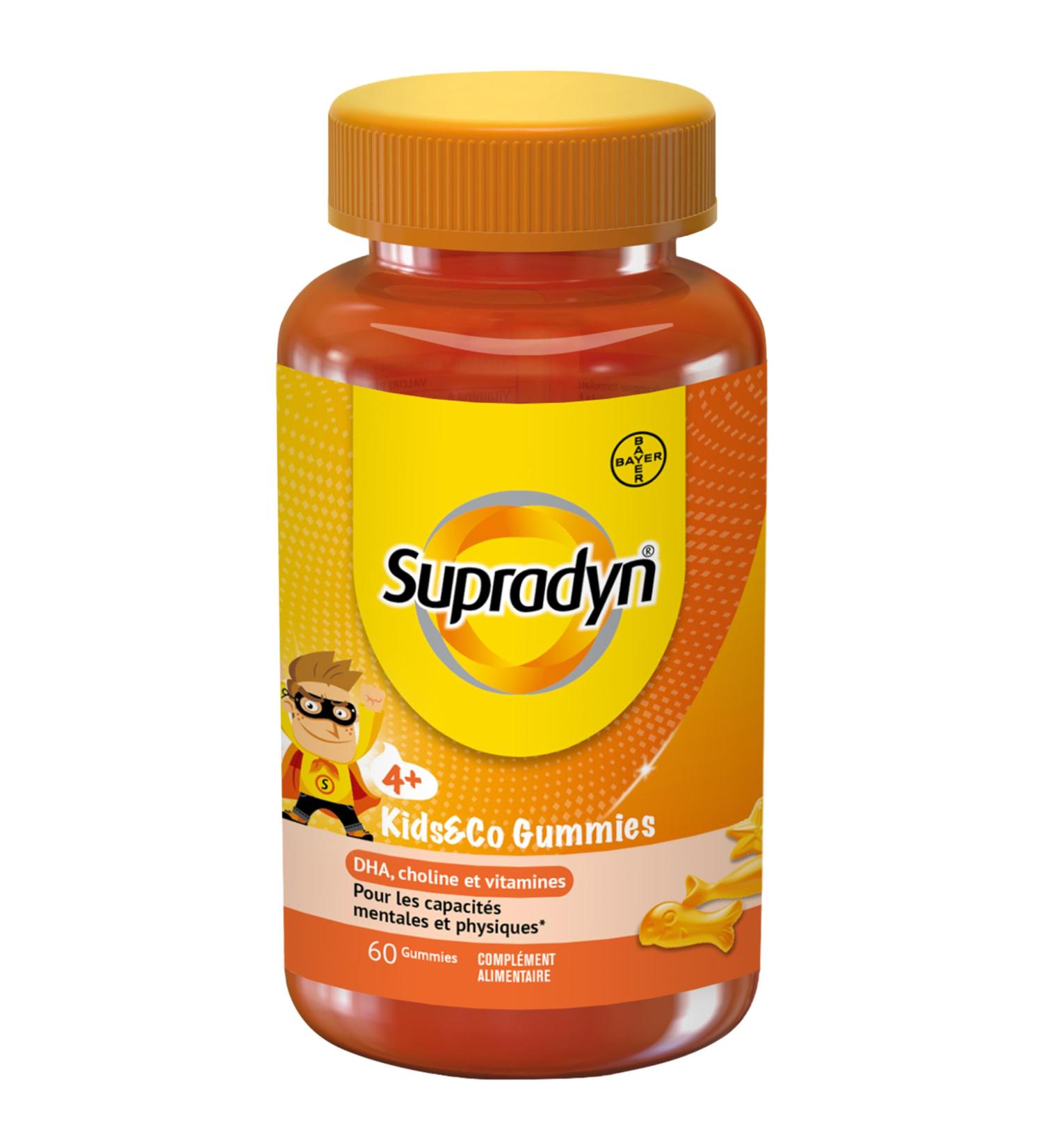 Supradyn Kids&co Gummies Multivitamins for Children and Adults with Omega 3 Choline B6 B12 and Vitamin C - Vitamin Gummies to Support Immunity in Children and Adults - 60 Gummies - Buy Online on GoSupps.com