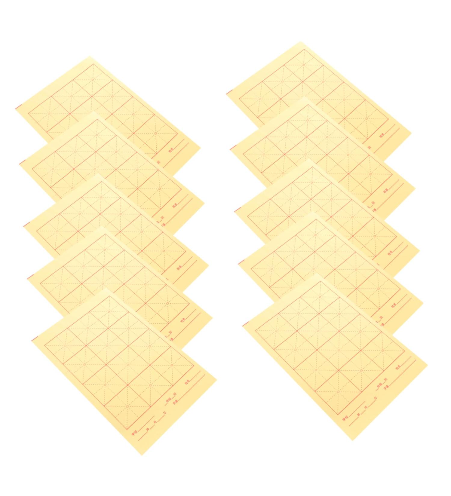 Lurrose 90 Sheets Grid Rice Paper Painting Paper Chinese Calligraphy Brush Writing Sumi Paper China - Buy Online on GoSupps.com