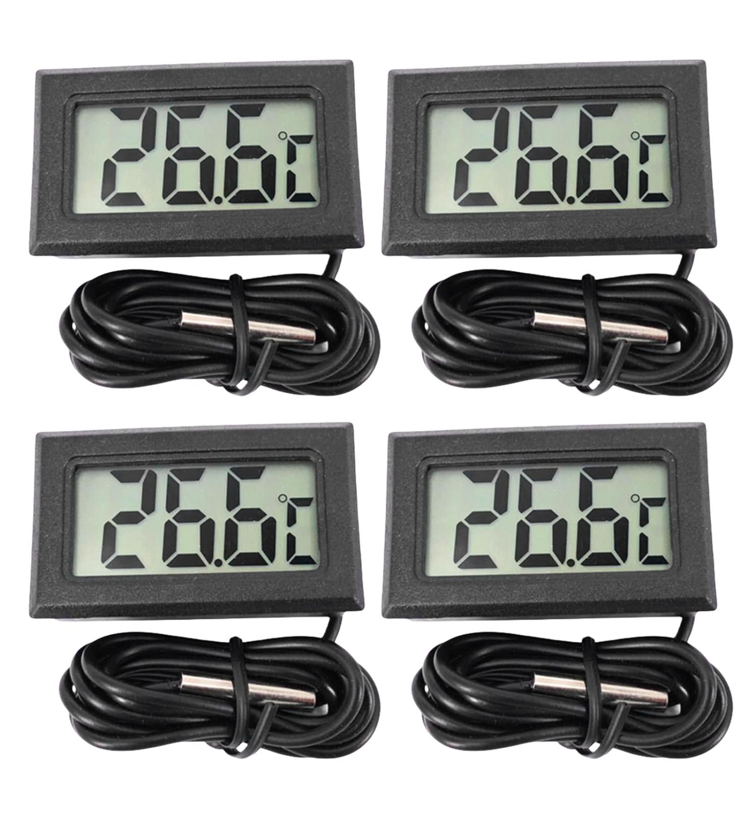 Sporway Digital 4-Part Aquarium Thermometer - Mini Waterproof Probe with 5m Temperature Sensor for Accurate Aquarium Monitoring - Buy Online on GoSupps.com