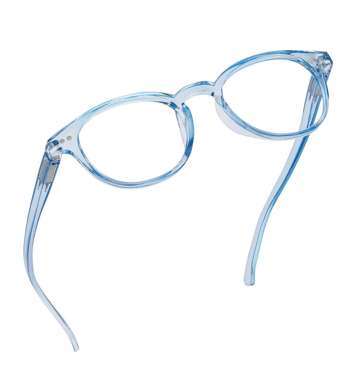 Readerest Blue Light Blocking Reading Glasses - Stylish Eye Strain Relief Computer Eyeglasses (Light Blue 1.50 Magnification) with UV Protection - Unisex Design - Buy Online on GoSupps.com