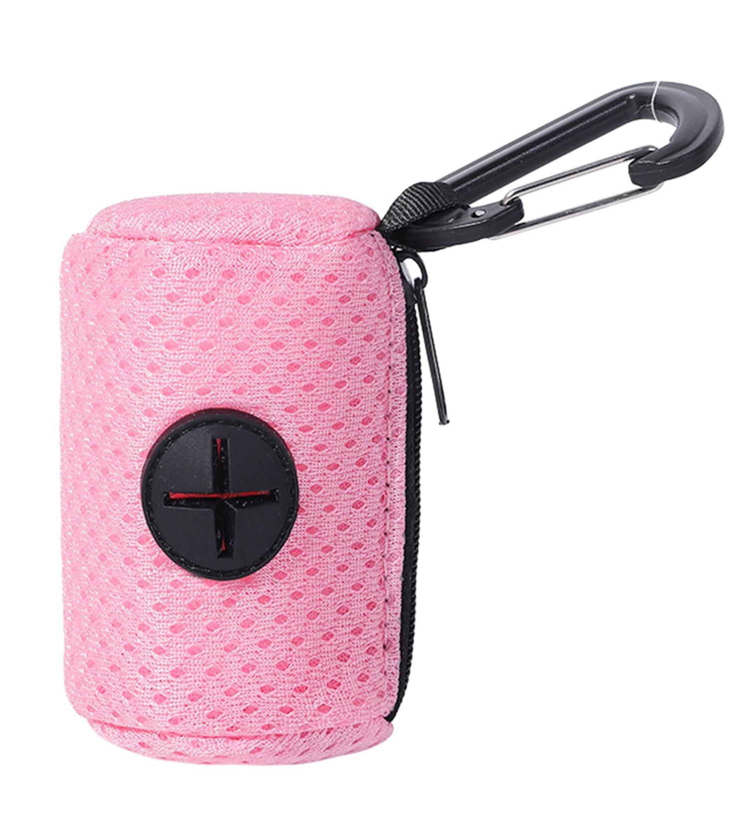 GAOSHA Dog Poop Pickup Bag Dispenser Convenient Pet Waste Bag Dispenser for Dog Pooper Pet Outdoor Walking Poop Bag Holder Pink - Buy Online on GoSupps.com
