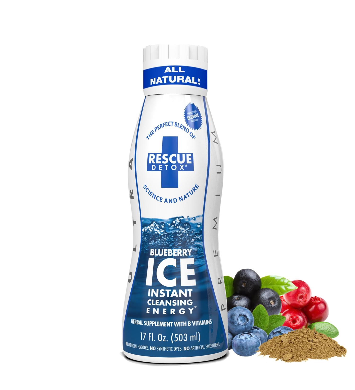 Rescue Detox ICE - Blueberry Flavor | Maximum Strength (32oz) (17oz Blueberry) 17 Fl Oz (Pack of 1) - Buy Online on GoSupps.com