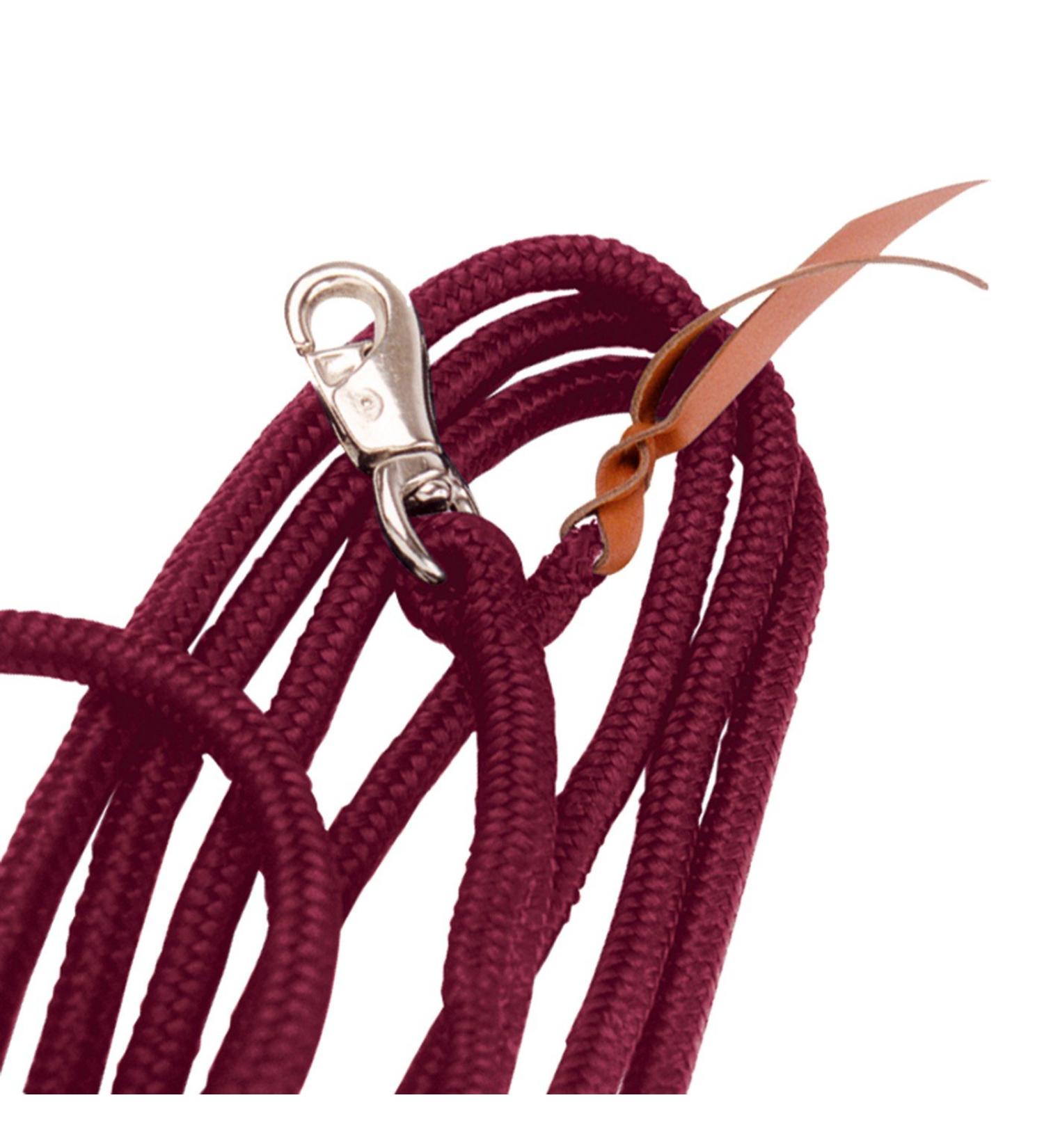 Busse Western Rope Standard - Bordeaux Burgundy 1.8 cm 370 cm Long | Premium Quality for Equestrian Use - Buy Online on GoSupps.com