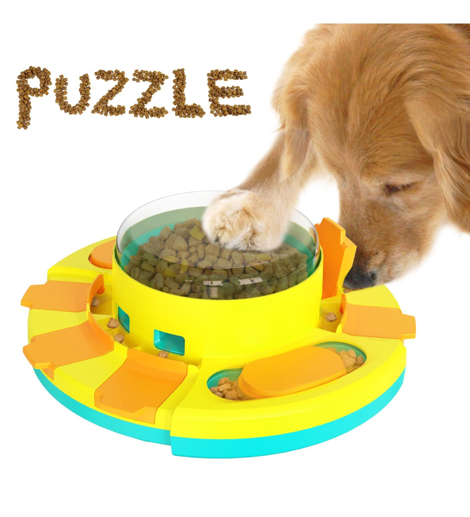 KADTC Pet Puzzle Toy Treat Balls for Dogs & Cats - Level 2 IQ Toy for Chewers - 2in1 Interactive Play and Treat Dispenser - Buy Online on GoSupps.com