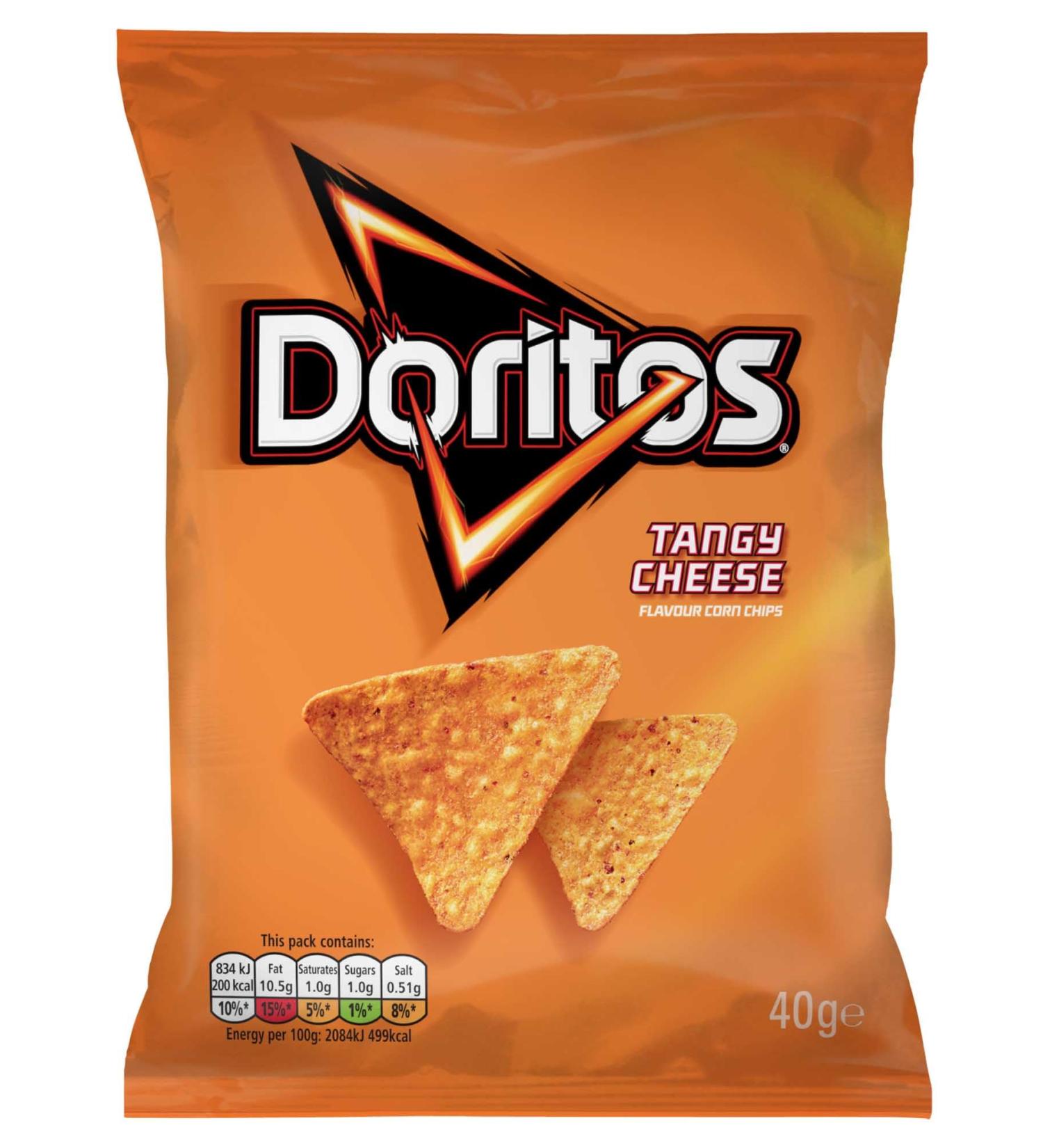 Doritos Tortila Sharing Crisps (32 x 40g TANGY CHEESE)