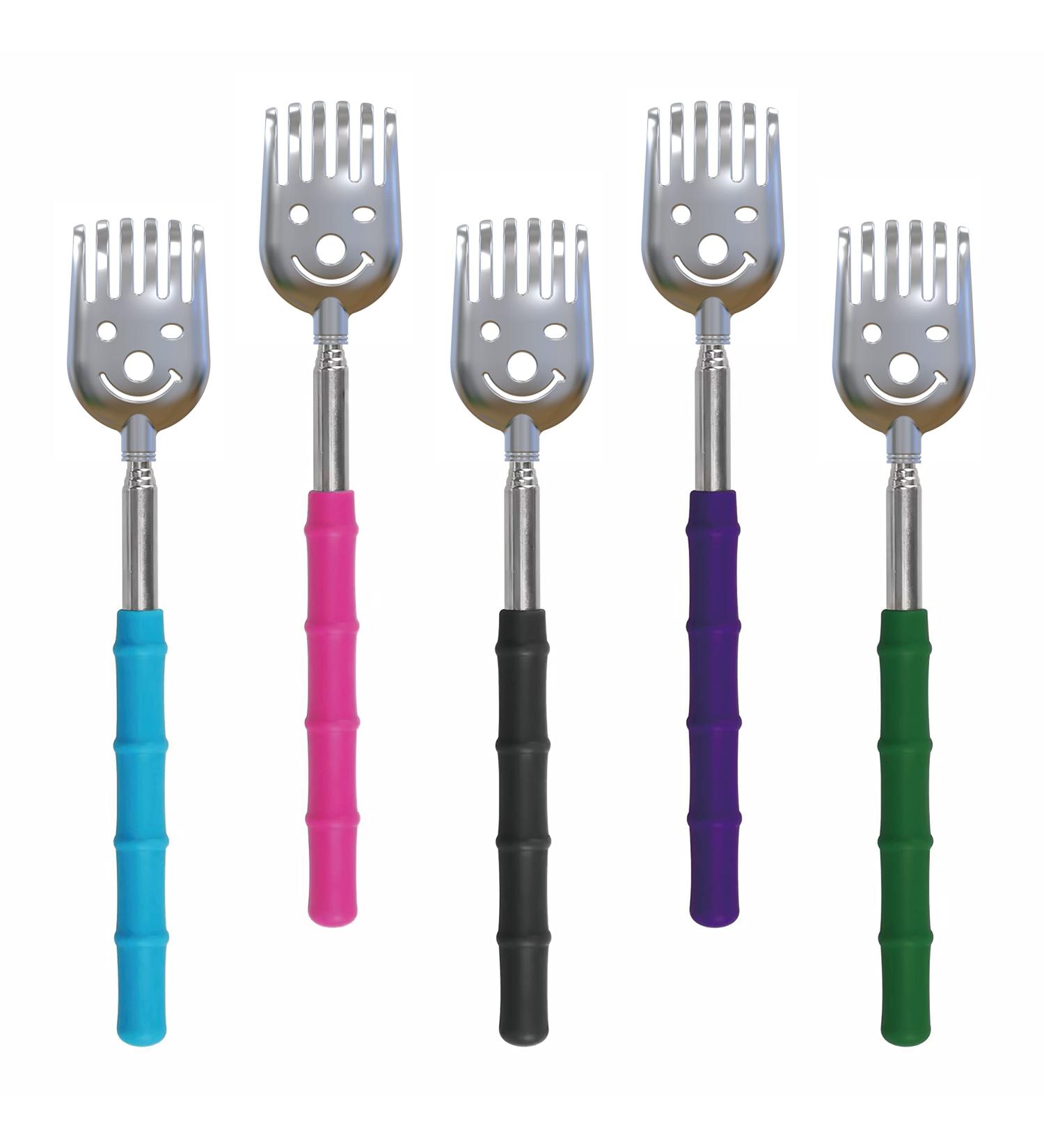 Cerrxian 5 Series Telescopic Back Scratcher & Massager - Portable & Extendable Silver Tool for Adults Kids & Pets - Soft Rubber Tines - Buy Online on GoSupps.com