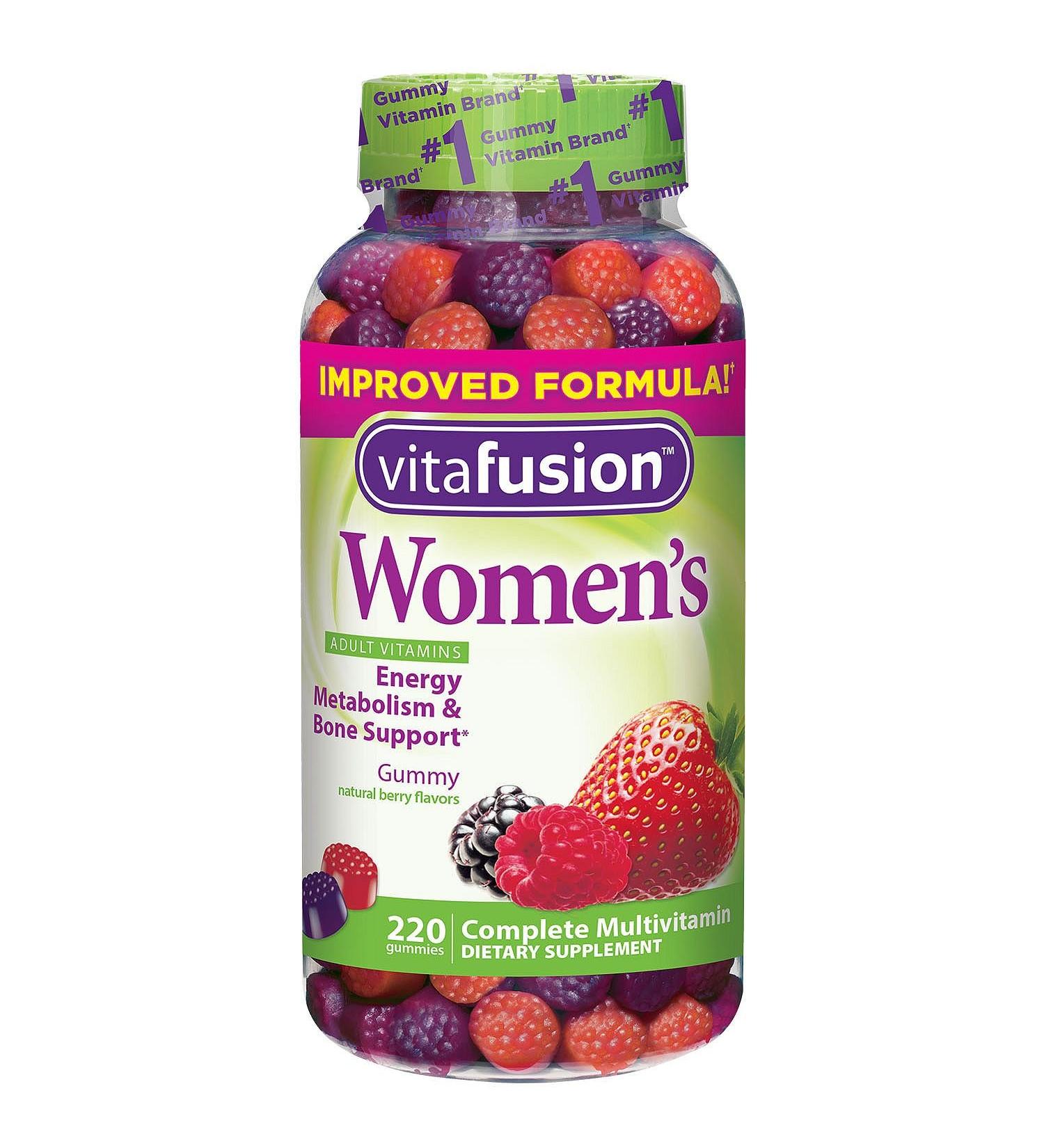 VitaFusion Women's Complete Multivitamin Natural Berry Gummies for Adults - 2 Bottles 220 Gummies Each