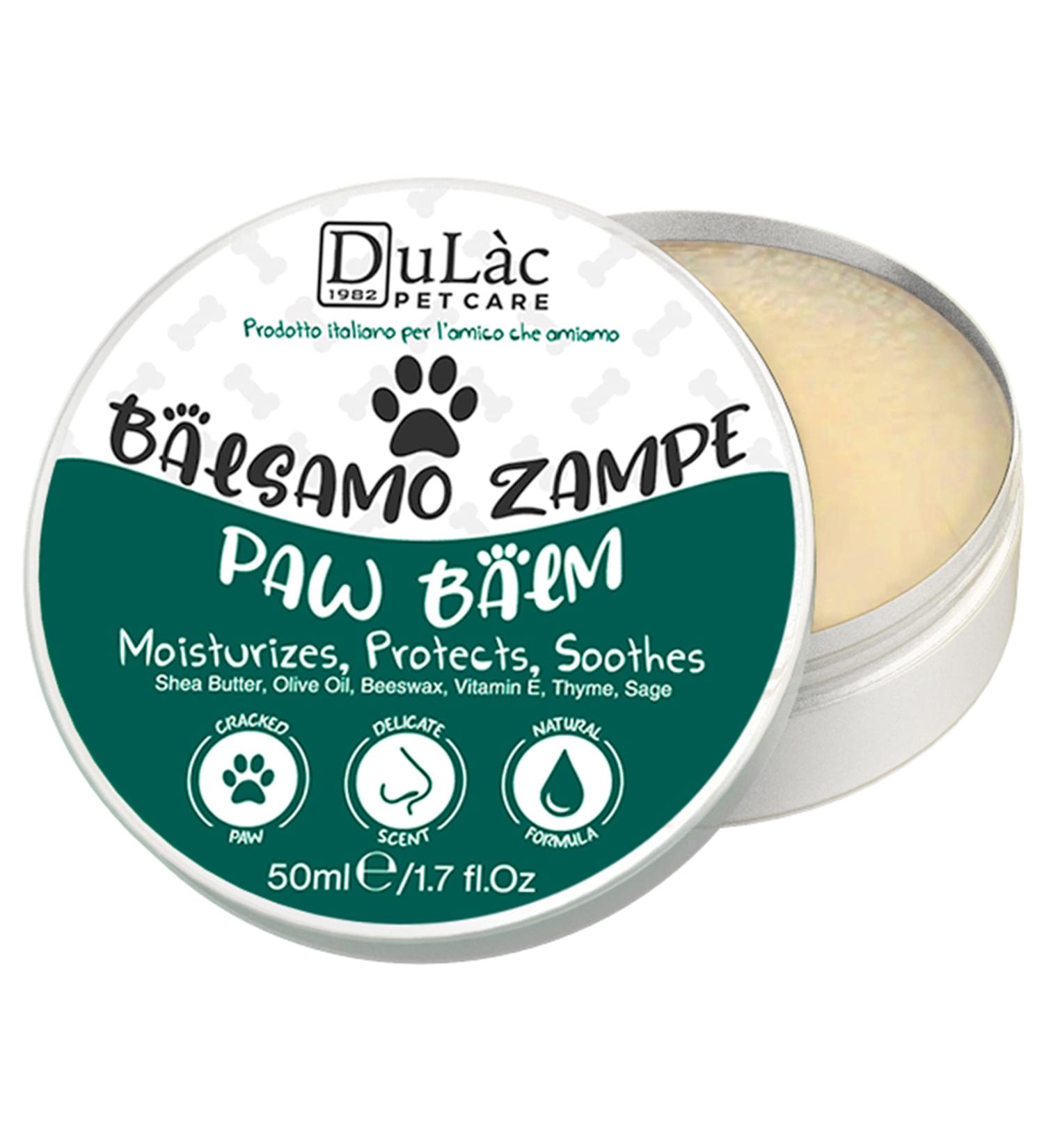 Dog Paw Balm - 100% Natural Moisturizer with Shea Butter, Vitamin E, Beeswax - Made in Italy for Dry Chapped Paws - Dog Paw Protector against Snow, Ground, Asphalt - Soothing Cream - Buy Online on GoSupps.com