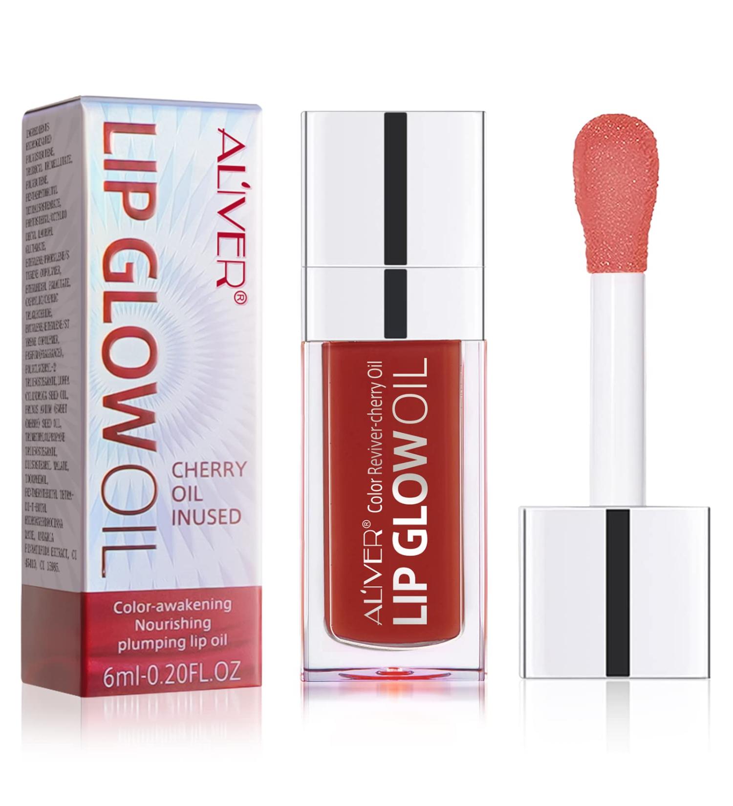 Sefudun Lip Glow Oil - Hydrating Lip Gloss Long Lasting Waterproof Tint Set (Rose) - Buy Online on GoSupps.com