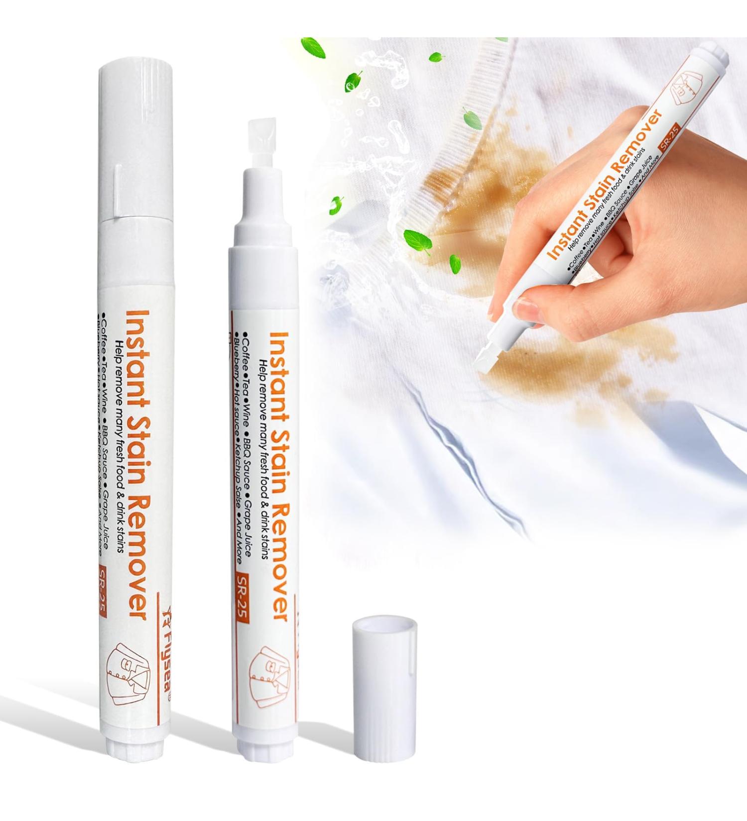 Bleach Pen Bleach Pen for Clothing No washing and Portable Stain Removal Pen Travel Size Stain Remover for Clothes Travel Essentials Instantly Remove New Stains (2 PCS) - Buy Online on GoSupps.com