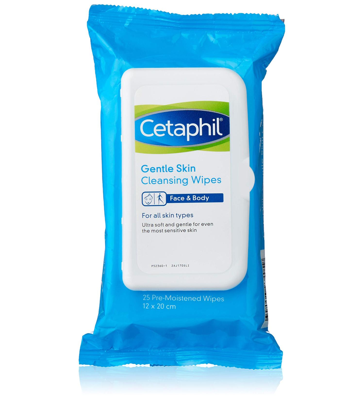 Cetaphil Gentle Skin Cleansing Cloths for Dry Sensitive Skin - 25 ct. Unscented Wipes - Buy Online on GoSupps.com