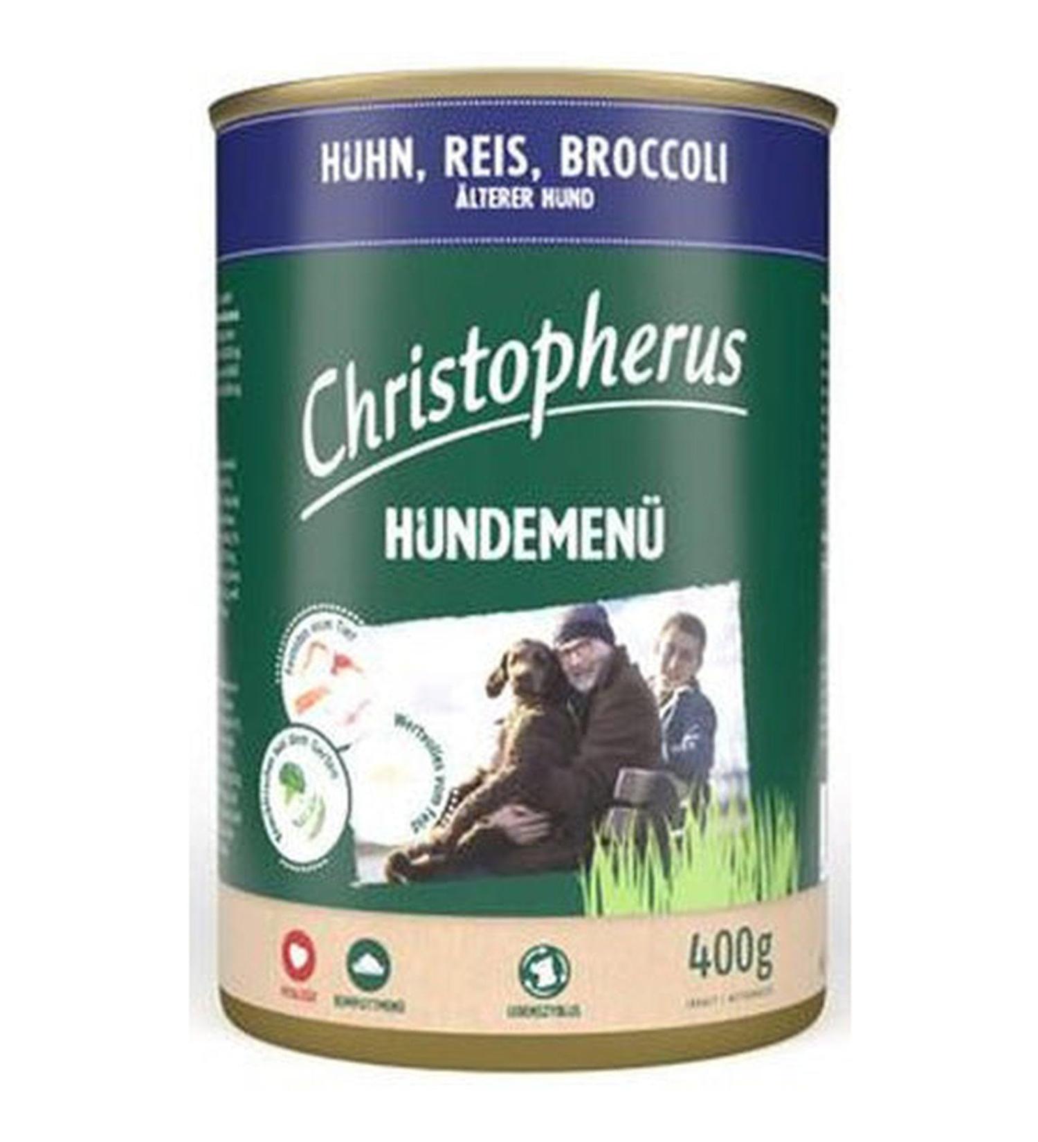 Allco Christopher Menue Senior avec poulet, riz, brocoli | 6 x 400 g