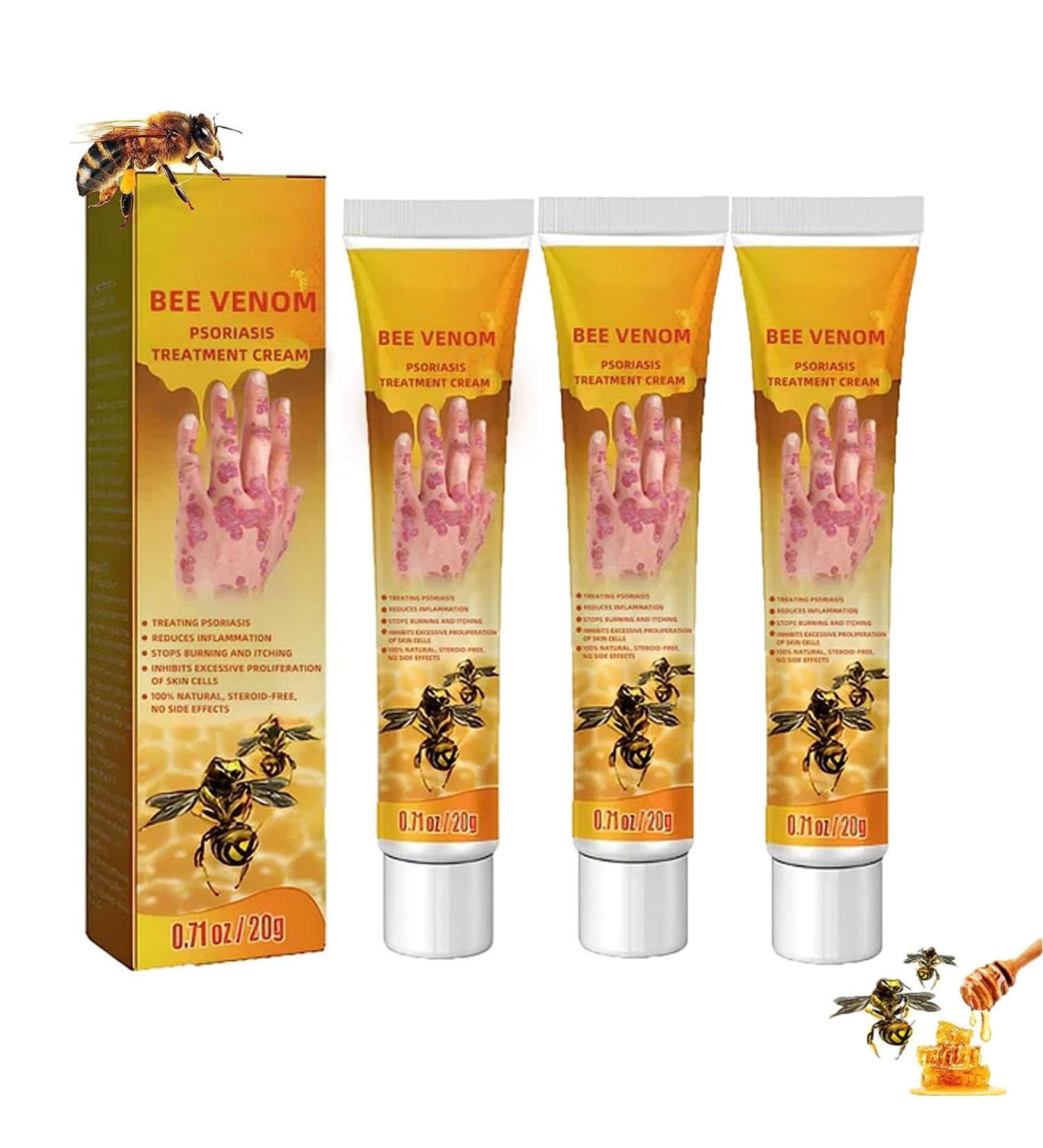 DENERASS Youth Bee Venom Psoriasis Treatment Cream - Soothing & Moisturizing (3PCS) - Buy Online on GoSupps.com