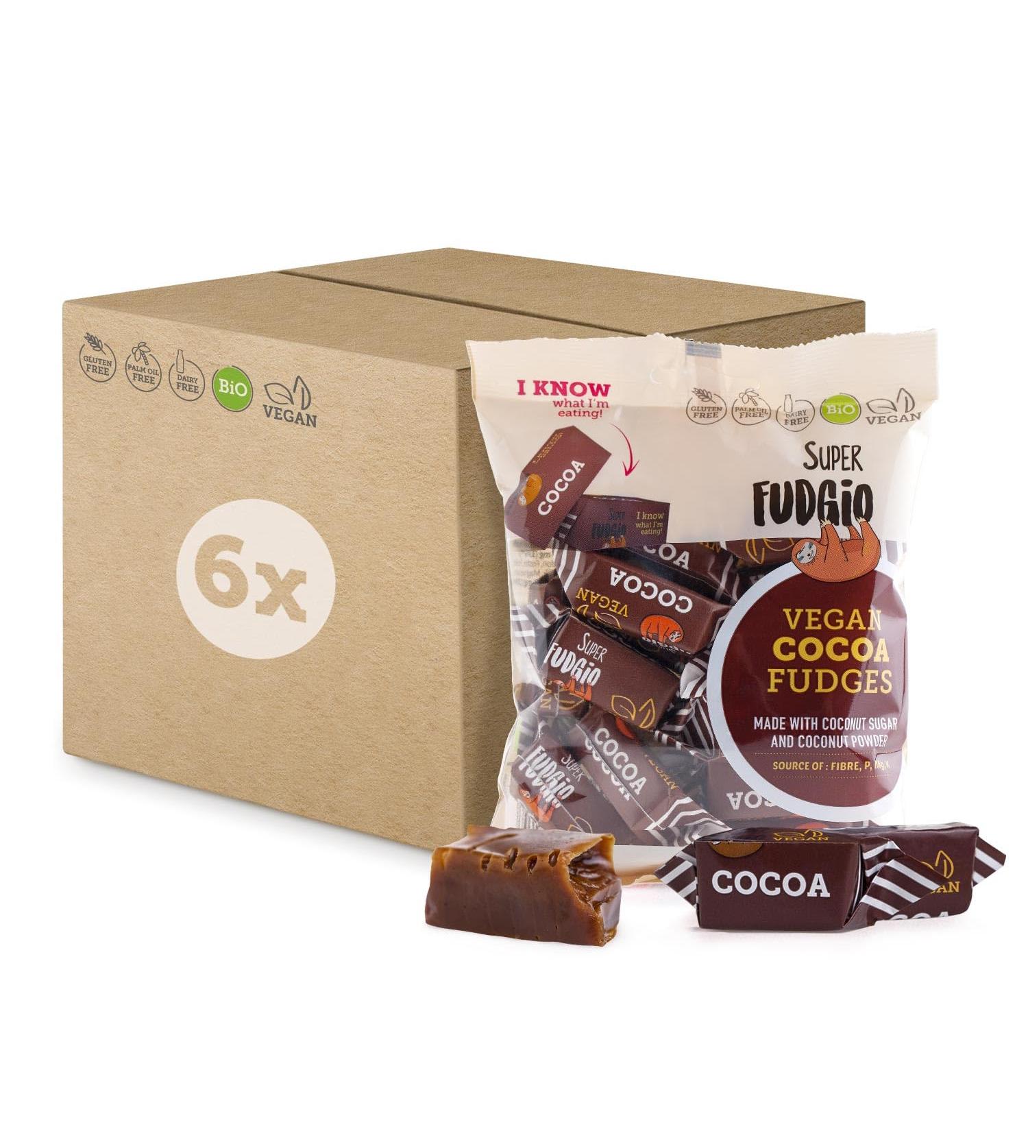 Super Fudgio Bio Bonbons - Vegan & Gluten-Free Organic Caramel Candies | 6x150g Multipack with Coconut Milk & Sugar | Kocao Cocoa - Buy Online on GoSupps.com
