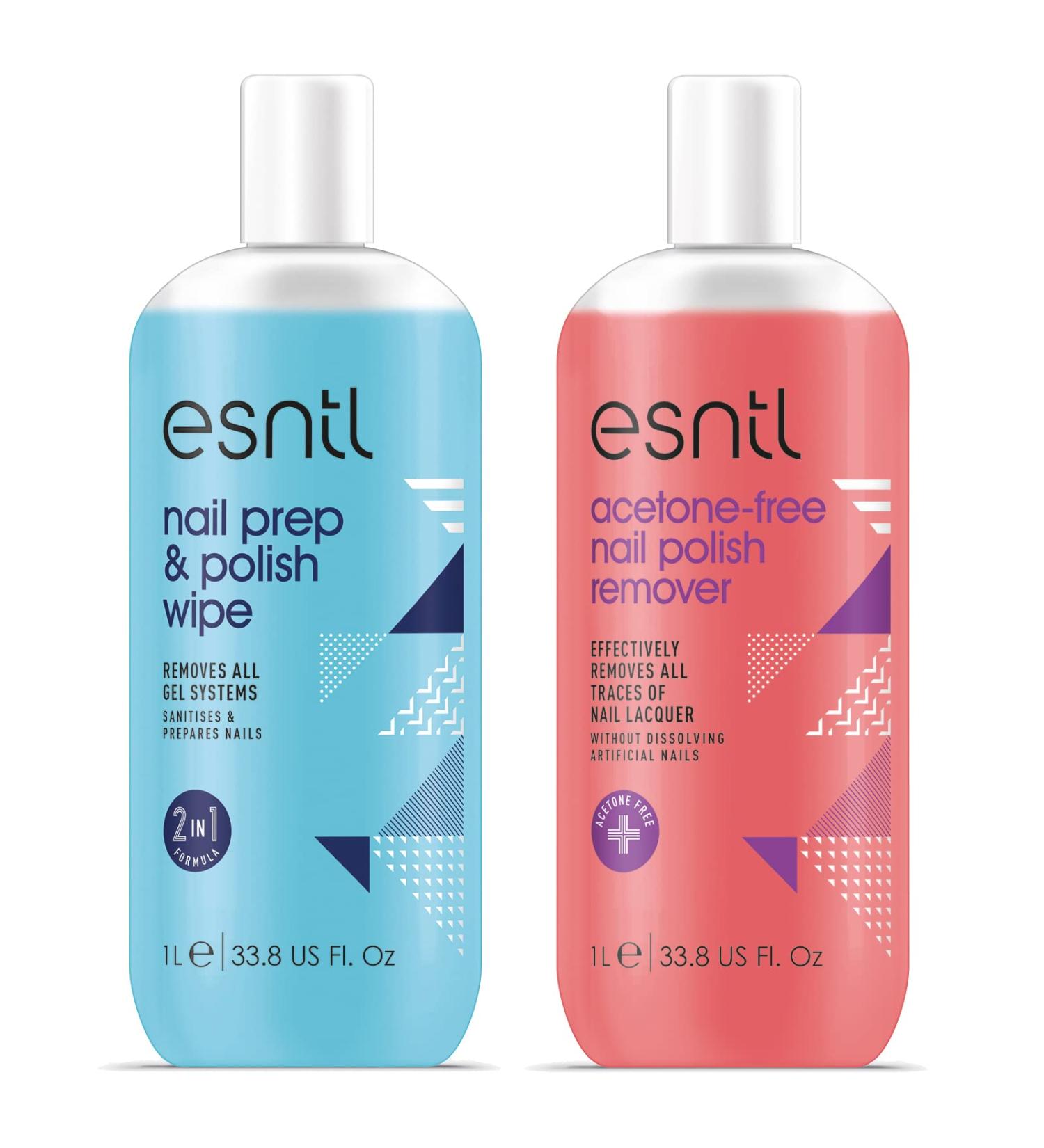 ESNTL Nail preparation kit + acetone-free nail polish remover (1 l)