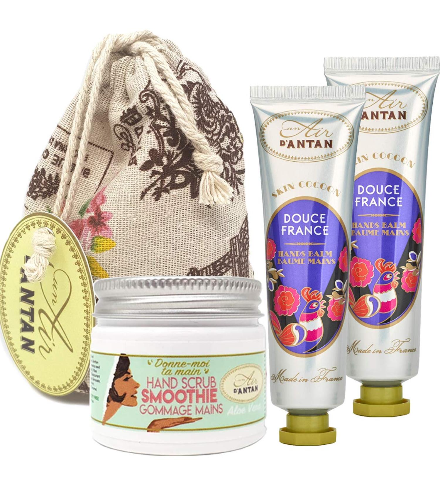 Beauty Set Douce for Women | Shea Butter & Sweet Almond Hand Creams 50ml | Wellness Gift Set in Jute Bag - Air dAttan Fragrance - Buy Online on GoSupps.com